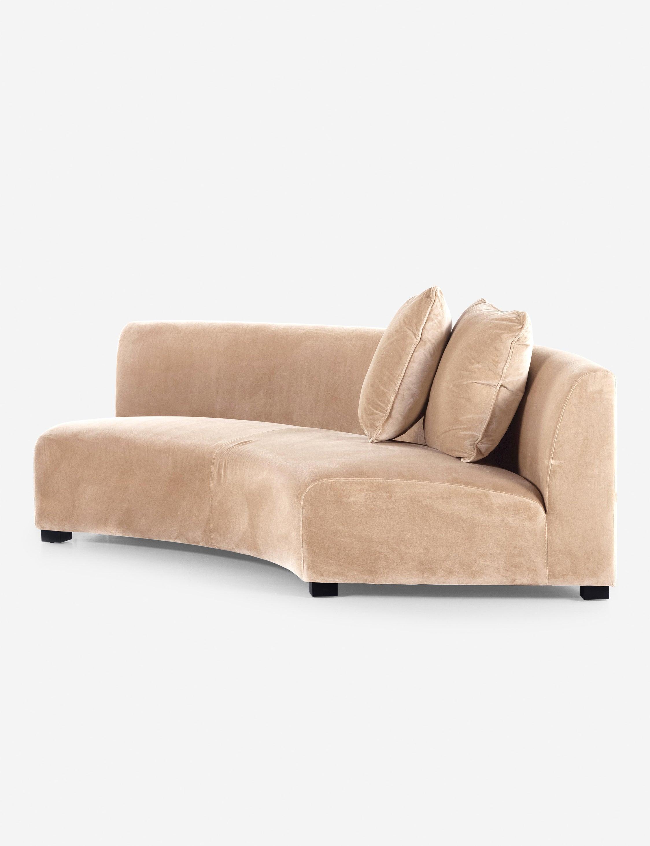 Saban Curved Sofa - Ivory Linen / Right-Facing