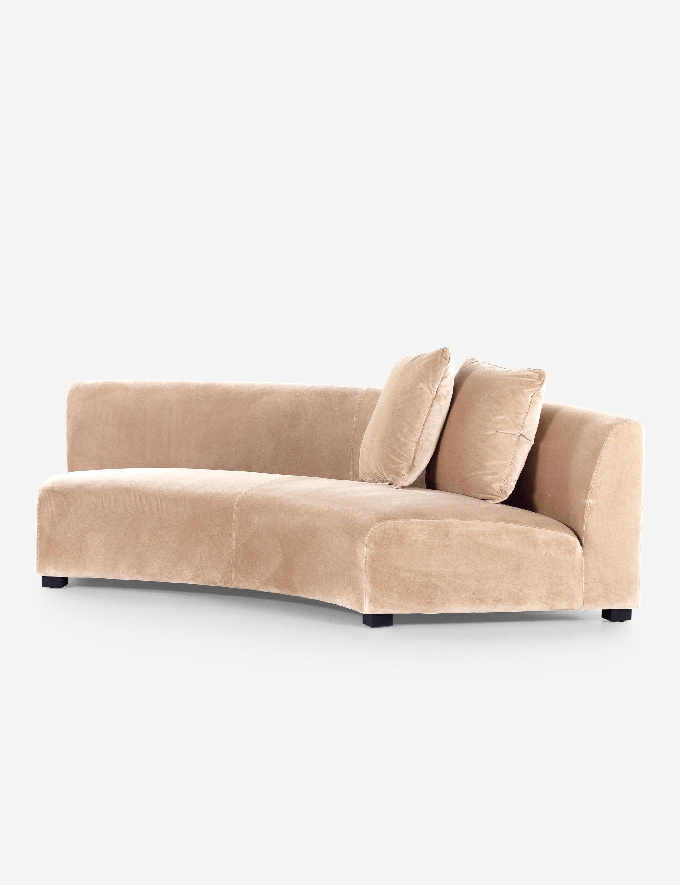 Saban Curved Sofa - Ivory Linen / Right-Facing