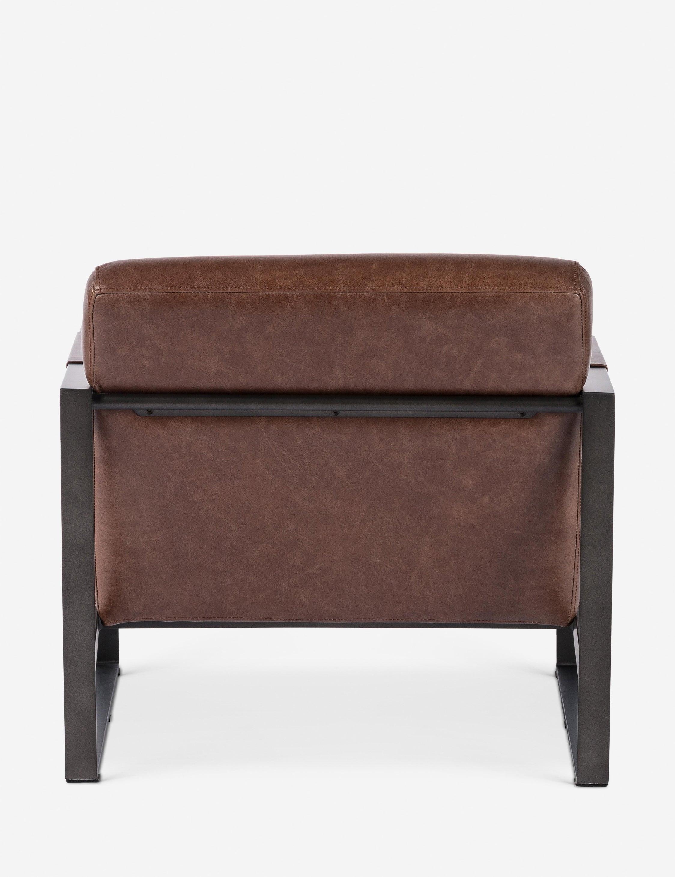 Schroeder Leather Accent Chair - Brown Leather