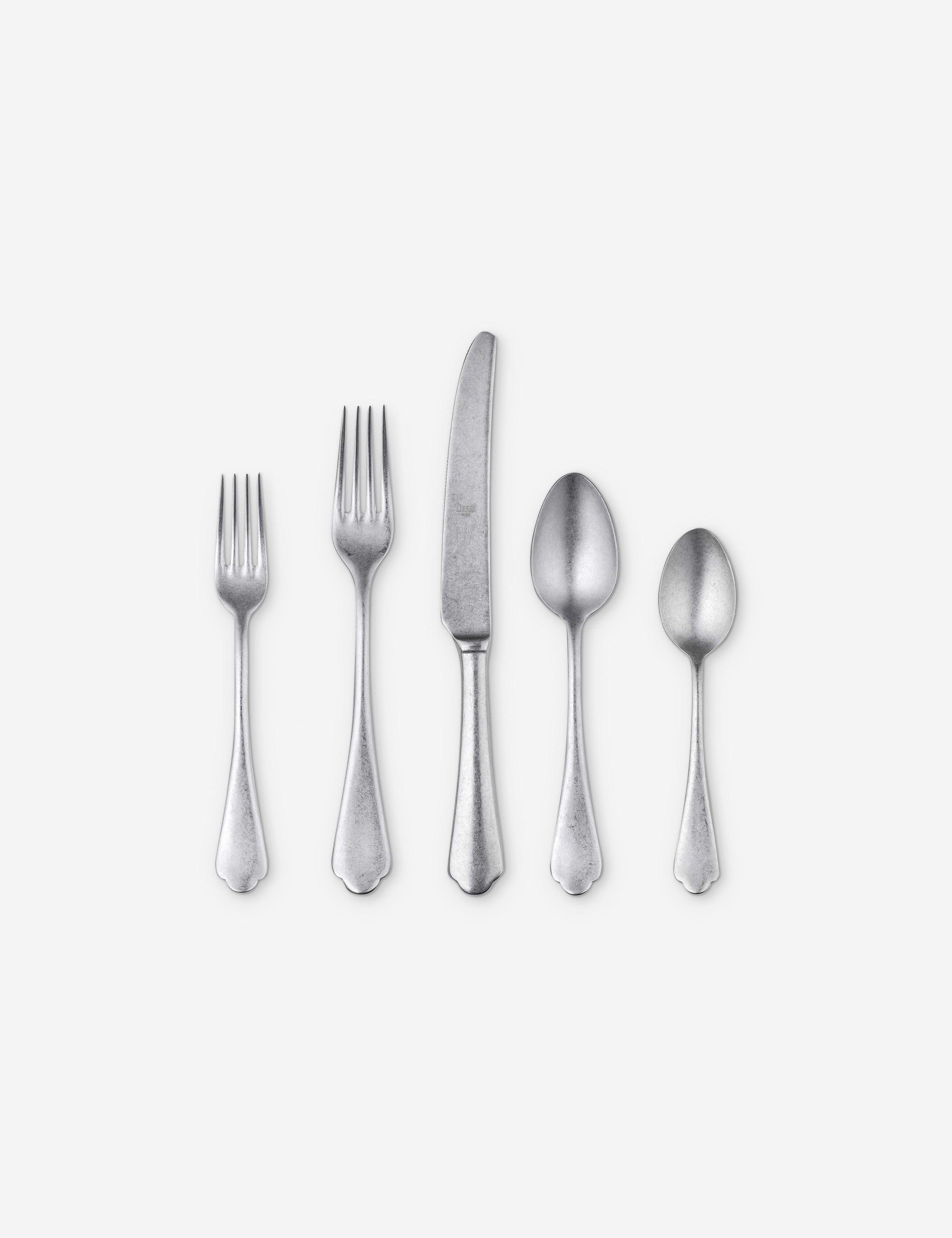 Dolce Vita Flatware 20-Piece Set by Mepra - Pewter