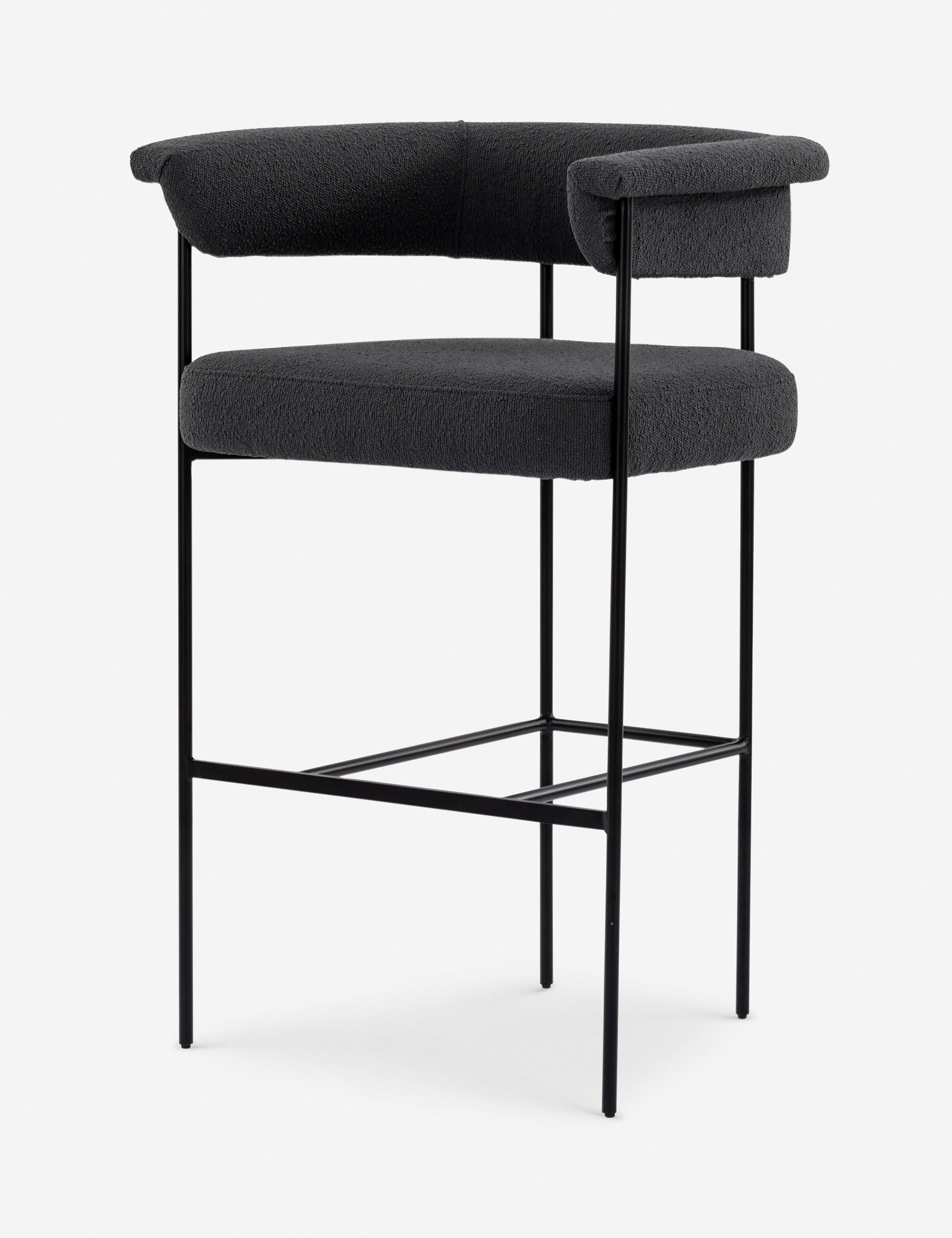 Kyleigh Bar Stool - Slate Boucle