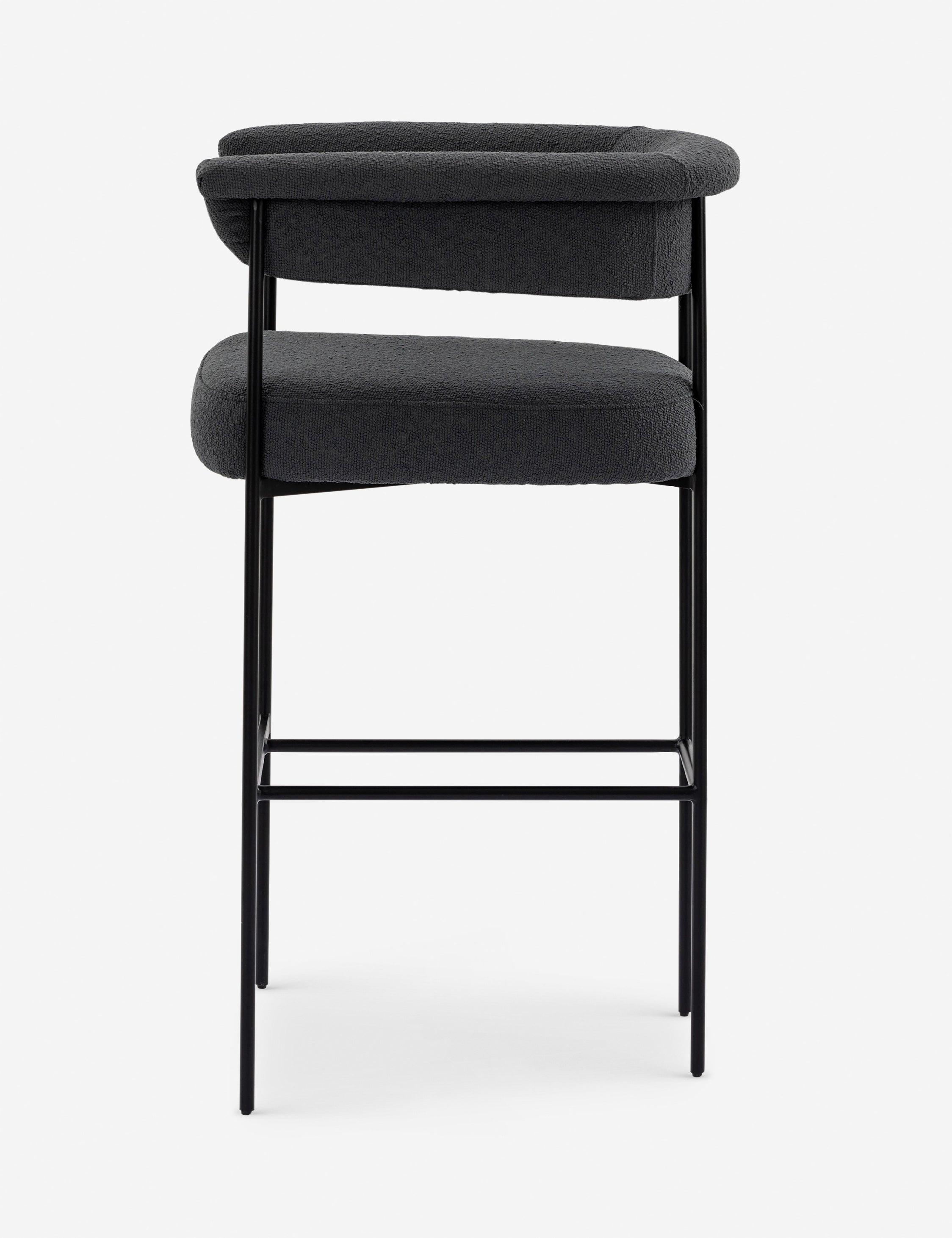 Kyleigh Bar Stool - Slate Boucle