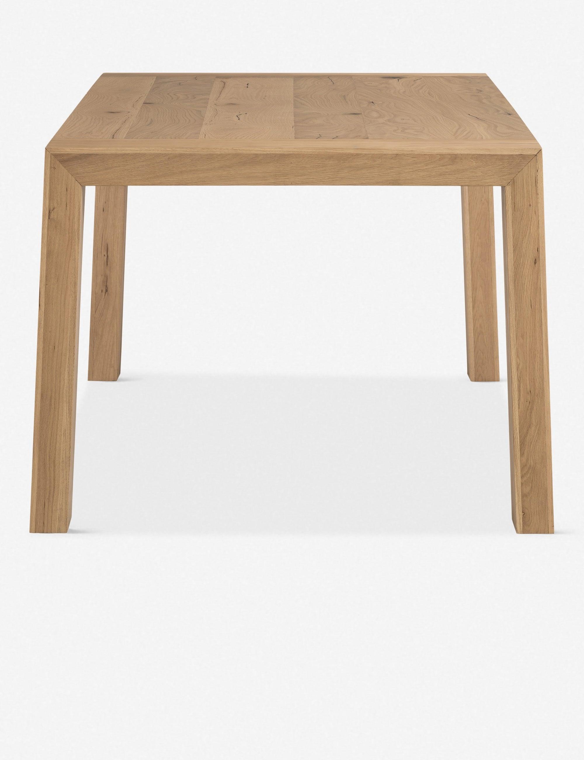 Capra Rectangular Light Oak Dining Table with Black Resin Details