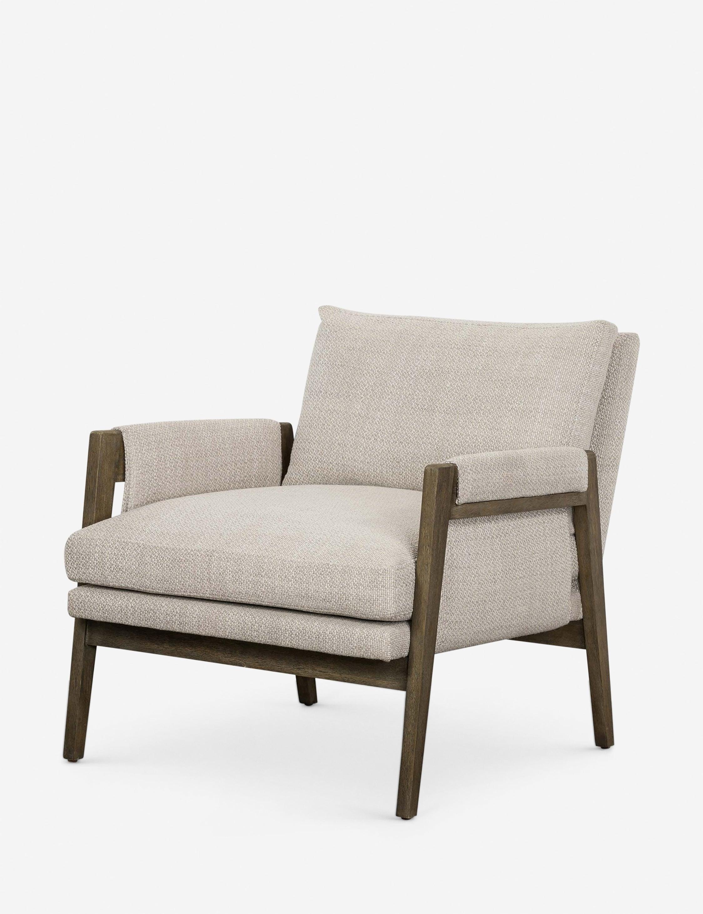 Samara Contemporary Cream Microfiber Accent Chair