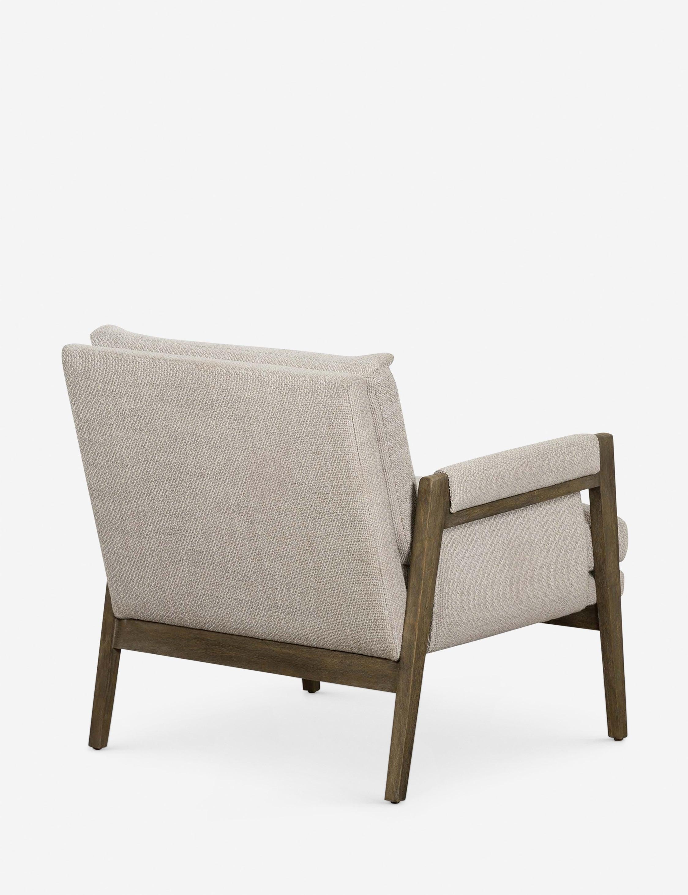 Samara Contemporary Cream Microfiber Accent Chair