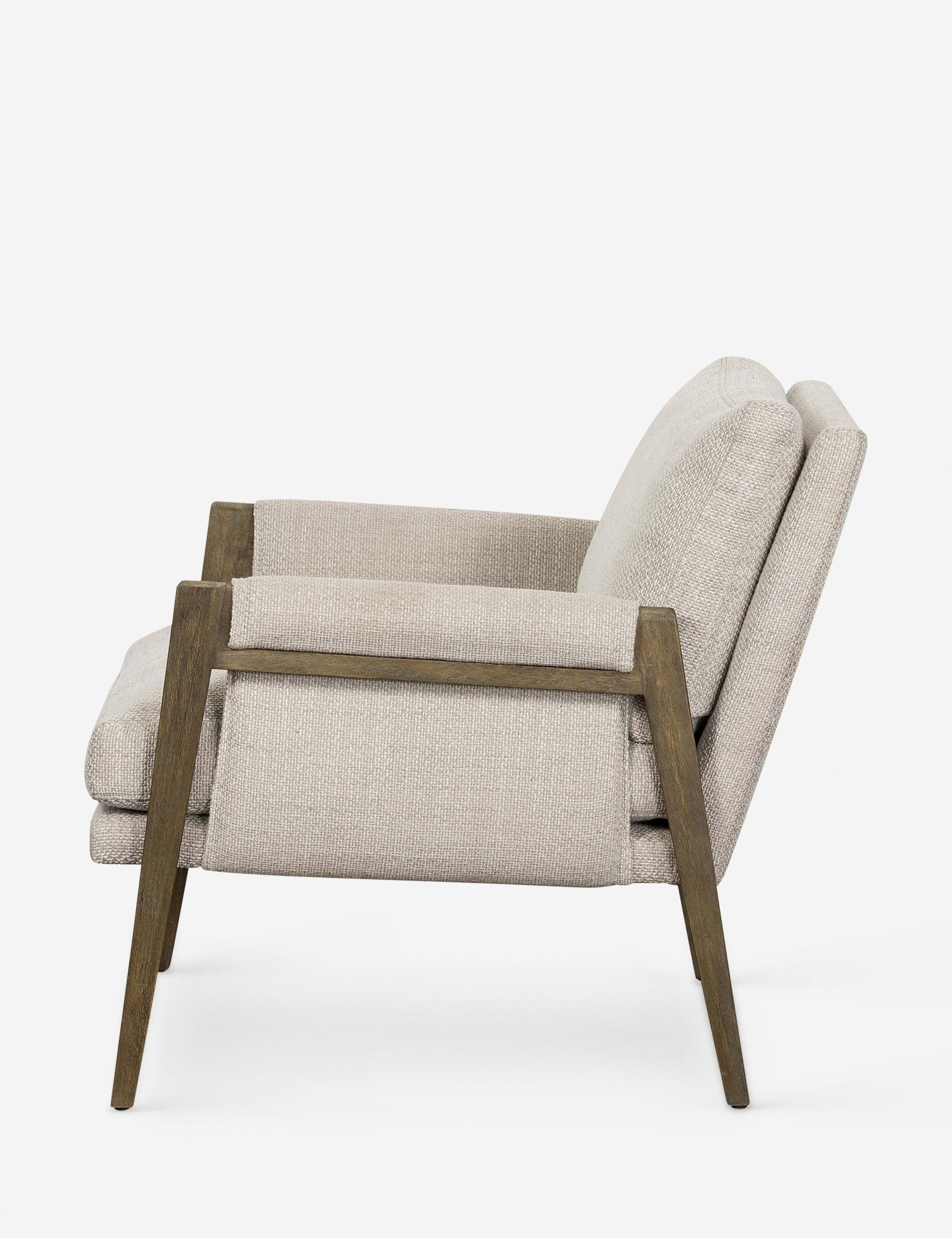 Samara Contemporary Cream Microfiber Accent Chair