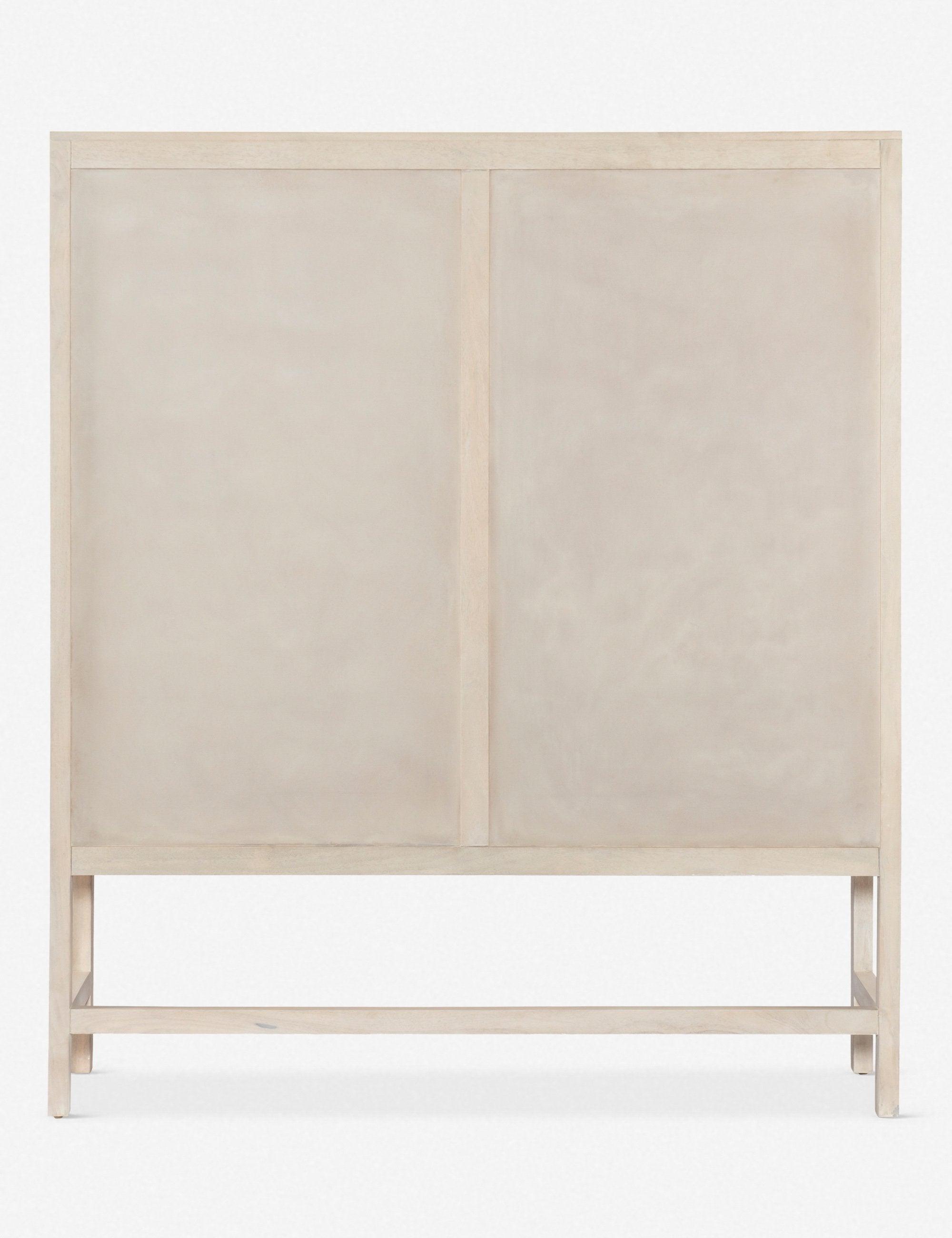 Contemporary Caprice Natural Mango and Cane Office Cabinet