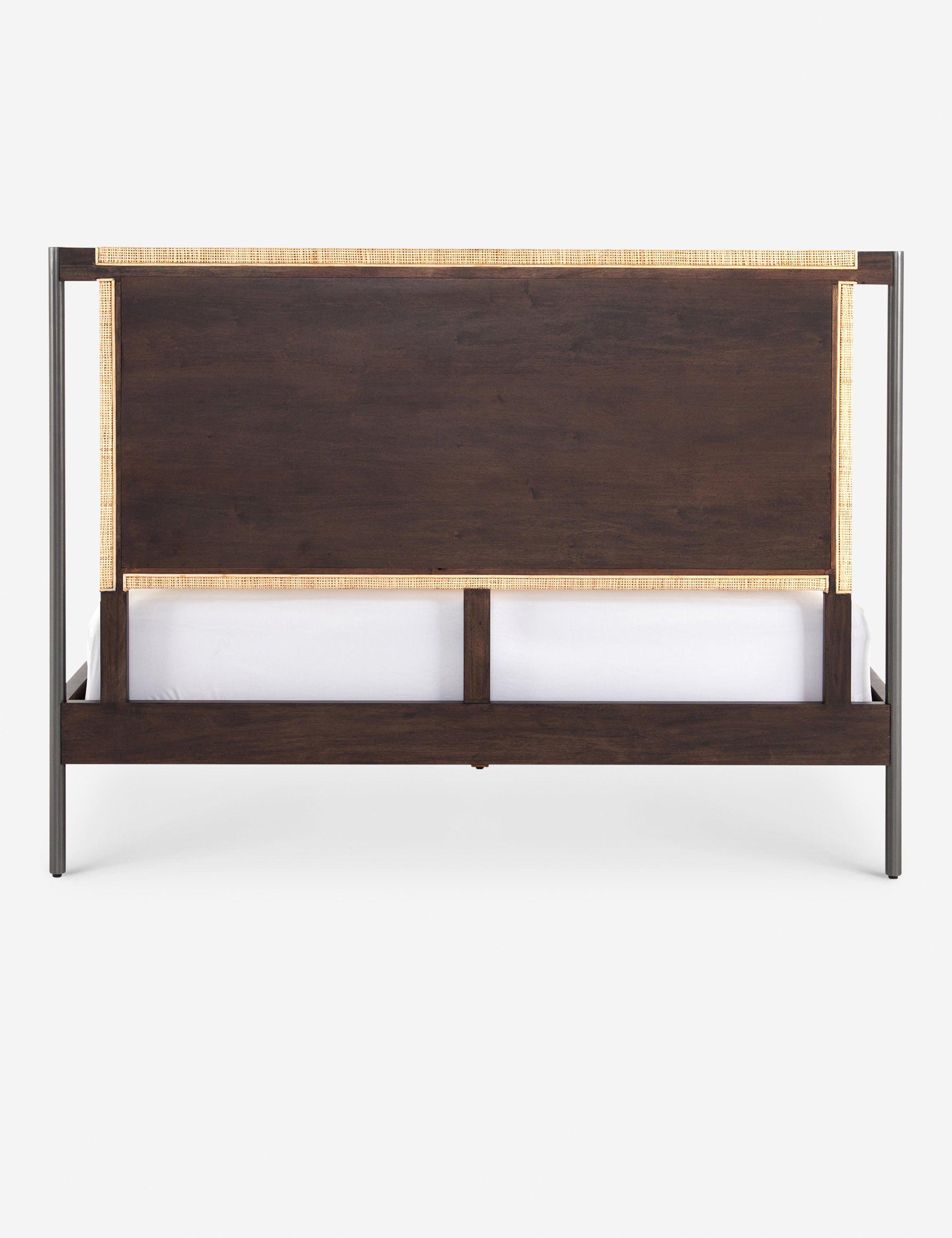 Callahan King-Sized Platform Bed with Woven Cane Headboard