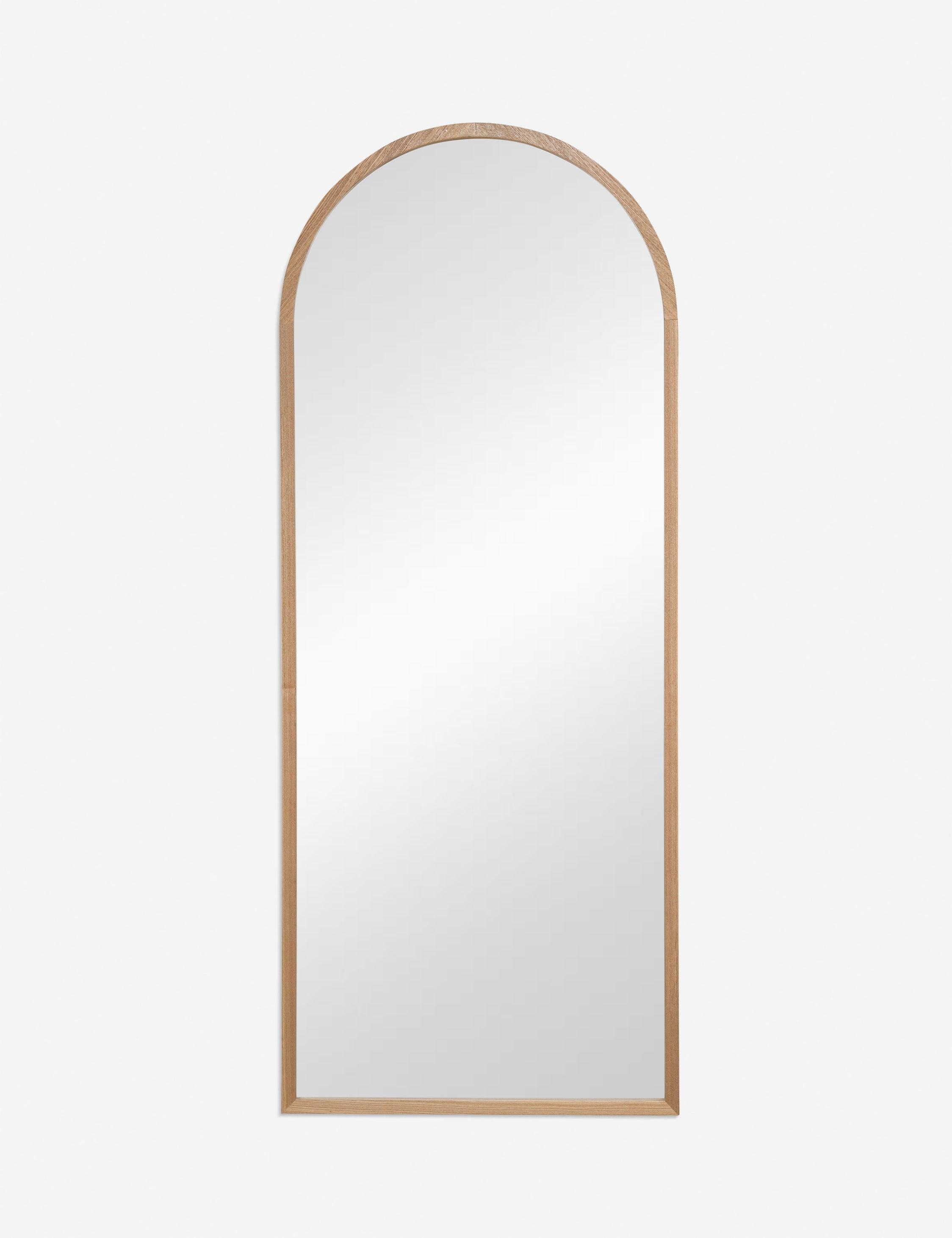 Elva Rustic Full Length Natural Wood Freestanding Mirror