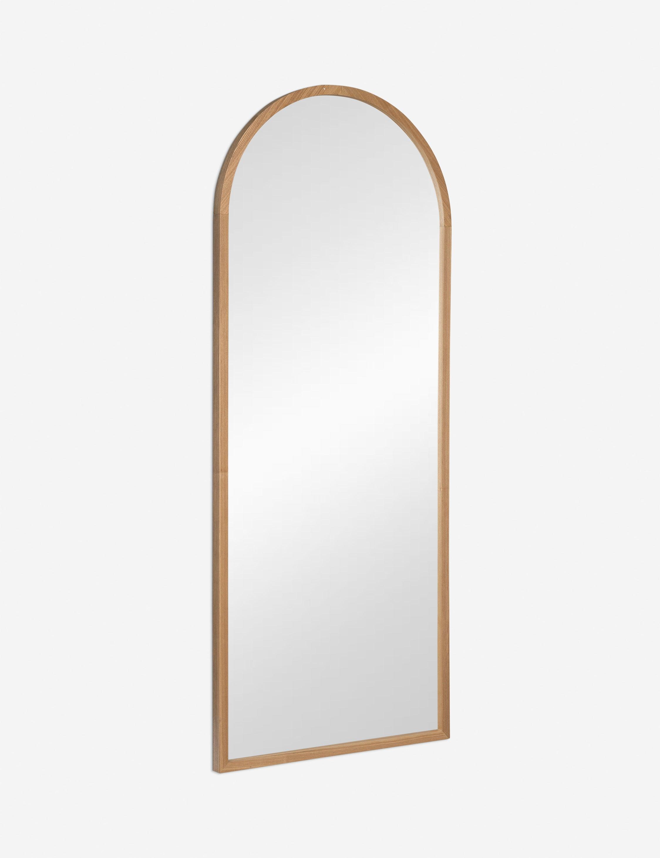 Elva Rustic Full Length Natural Wood Freestanding Mirror