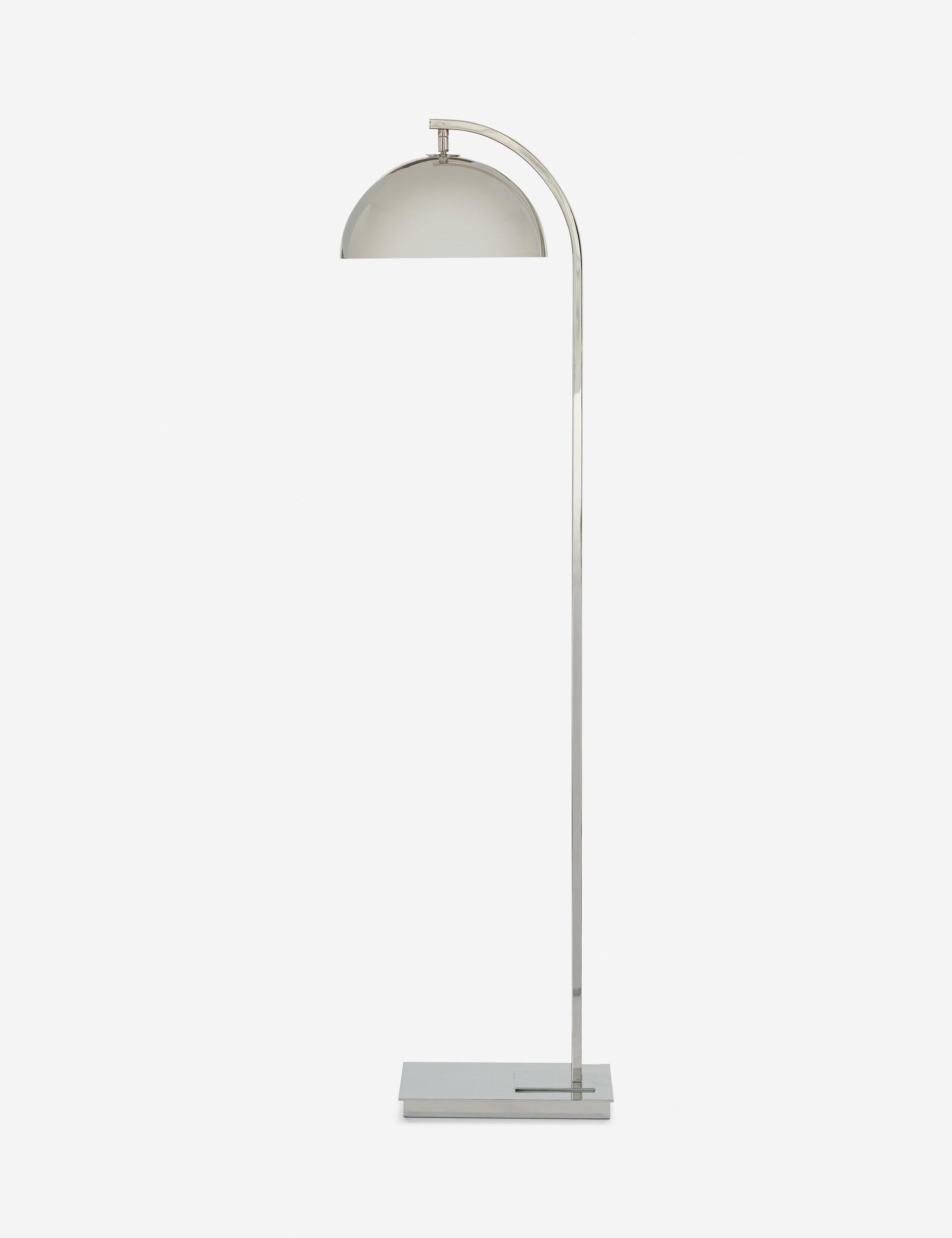 Otto Polished Nickel Arc Adjustable 1-Light Floor Lamp