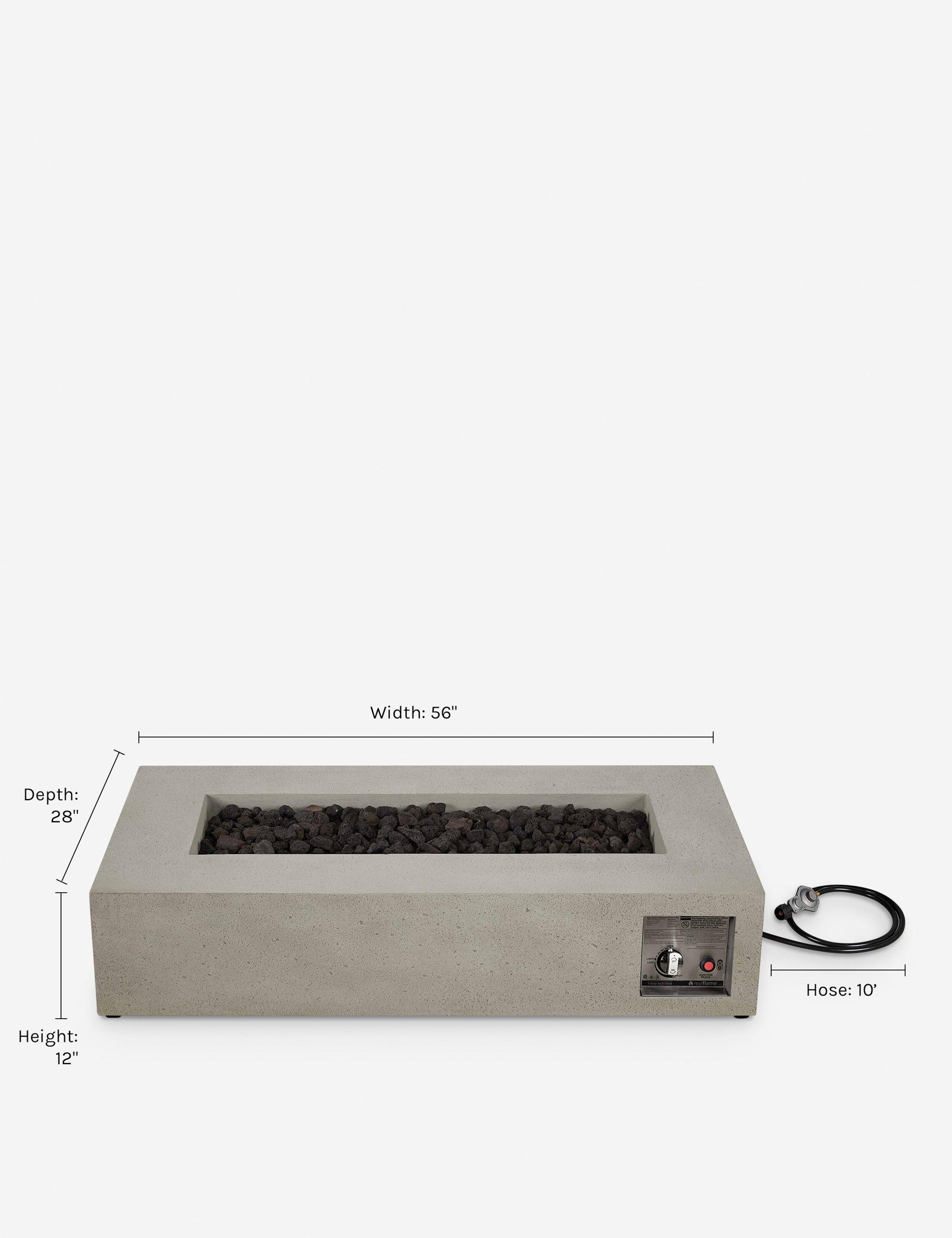 Magnus Fire Table - Flint / Rectangle