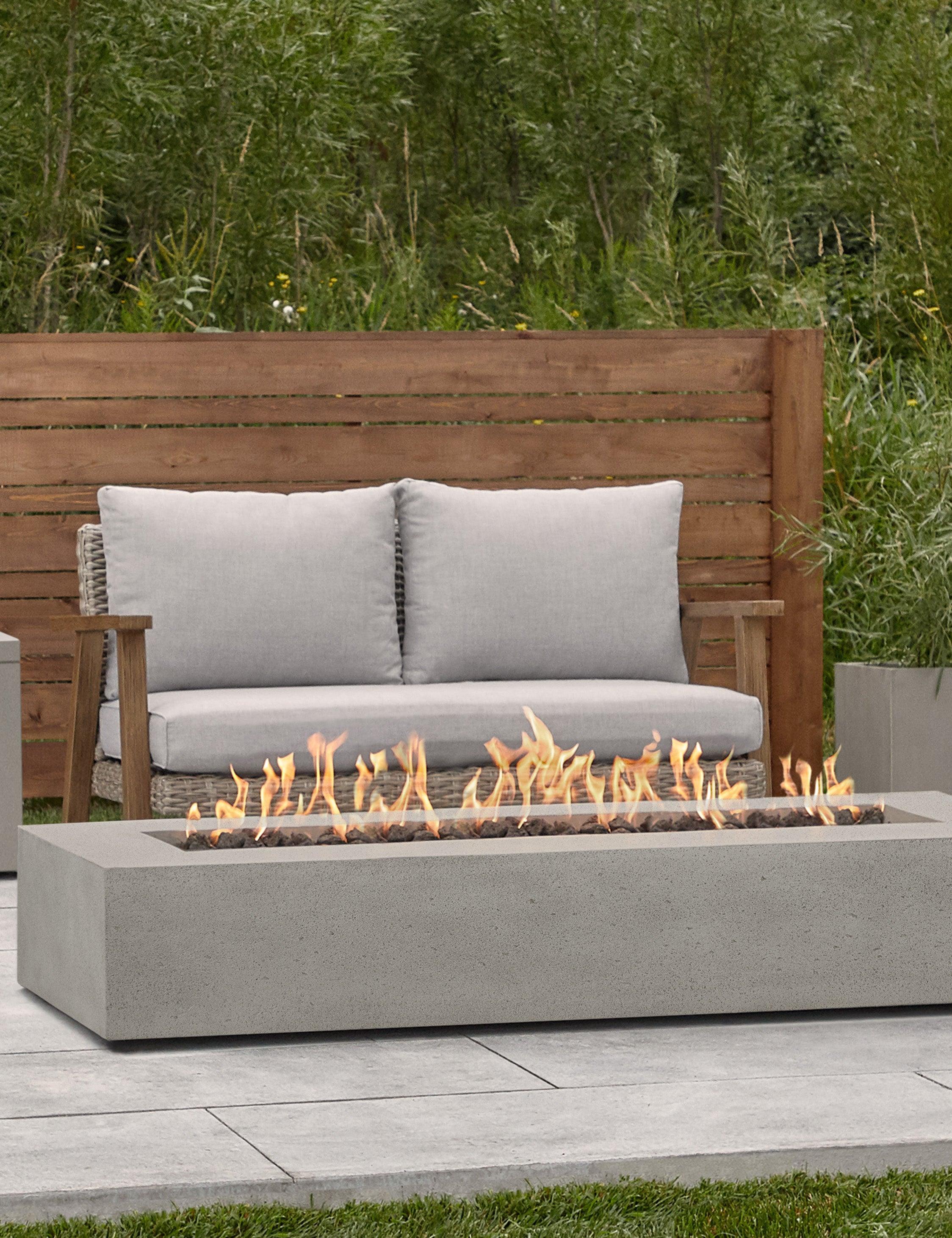 Magnus Fire Table - Flint / Long Rectangle