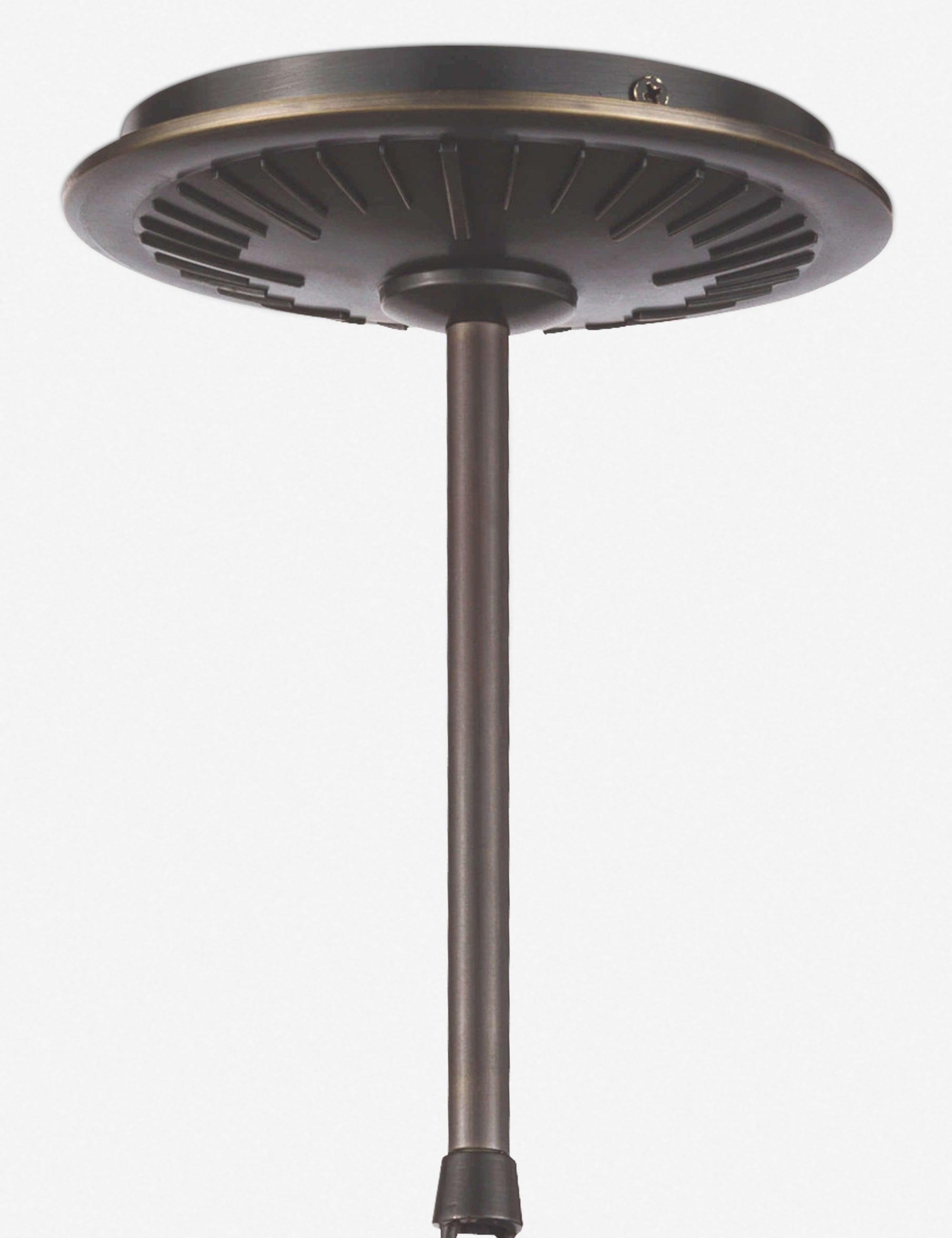 Otis 15.5" Blackened Brass Globe Pendant with Clear Cord