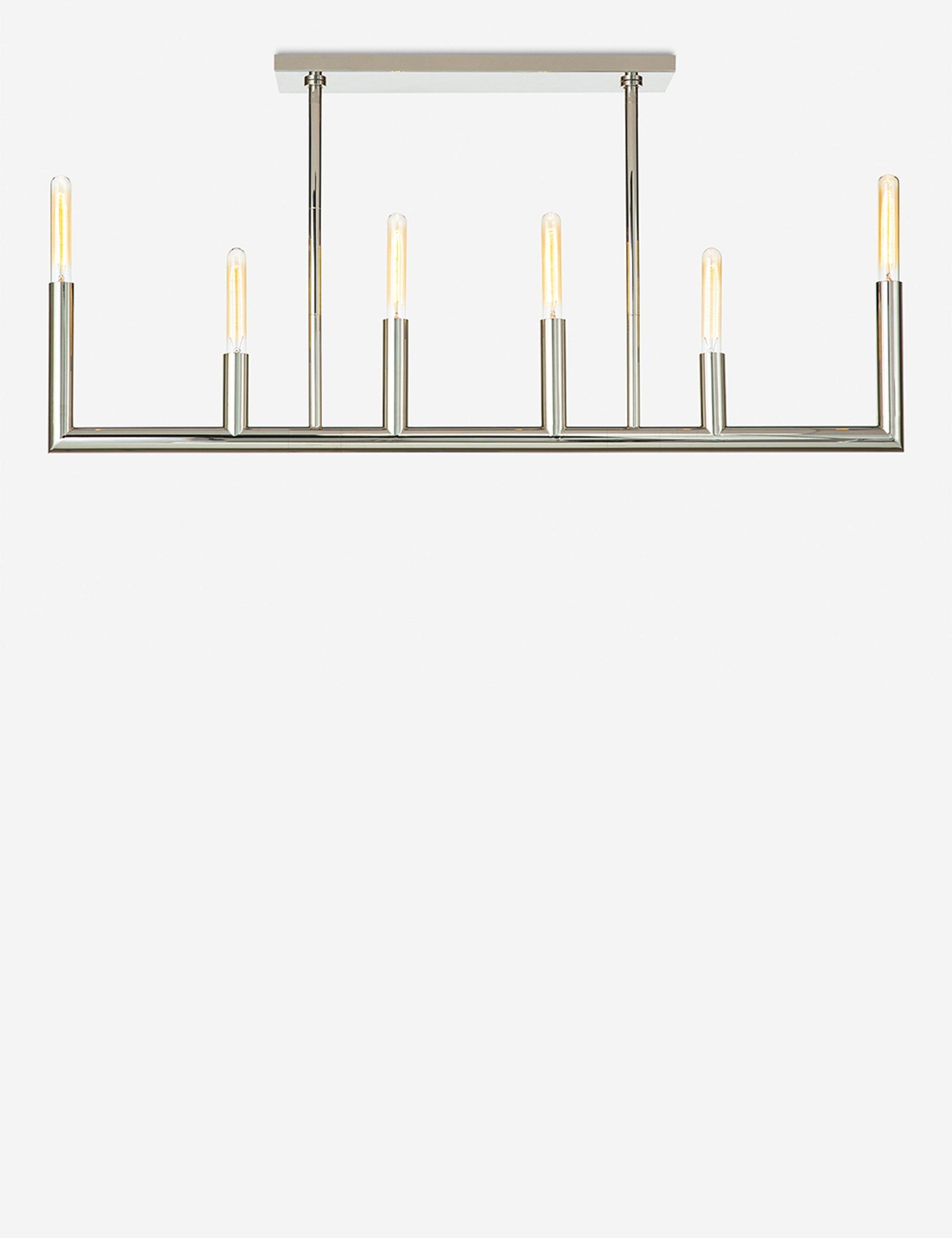 Wolfe Linear Chandelier by Regina Andrew by Regina Andrew - Polished Nickel