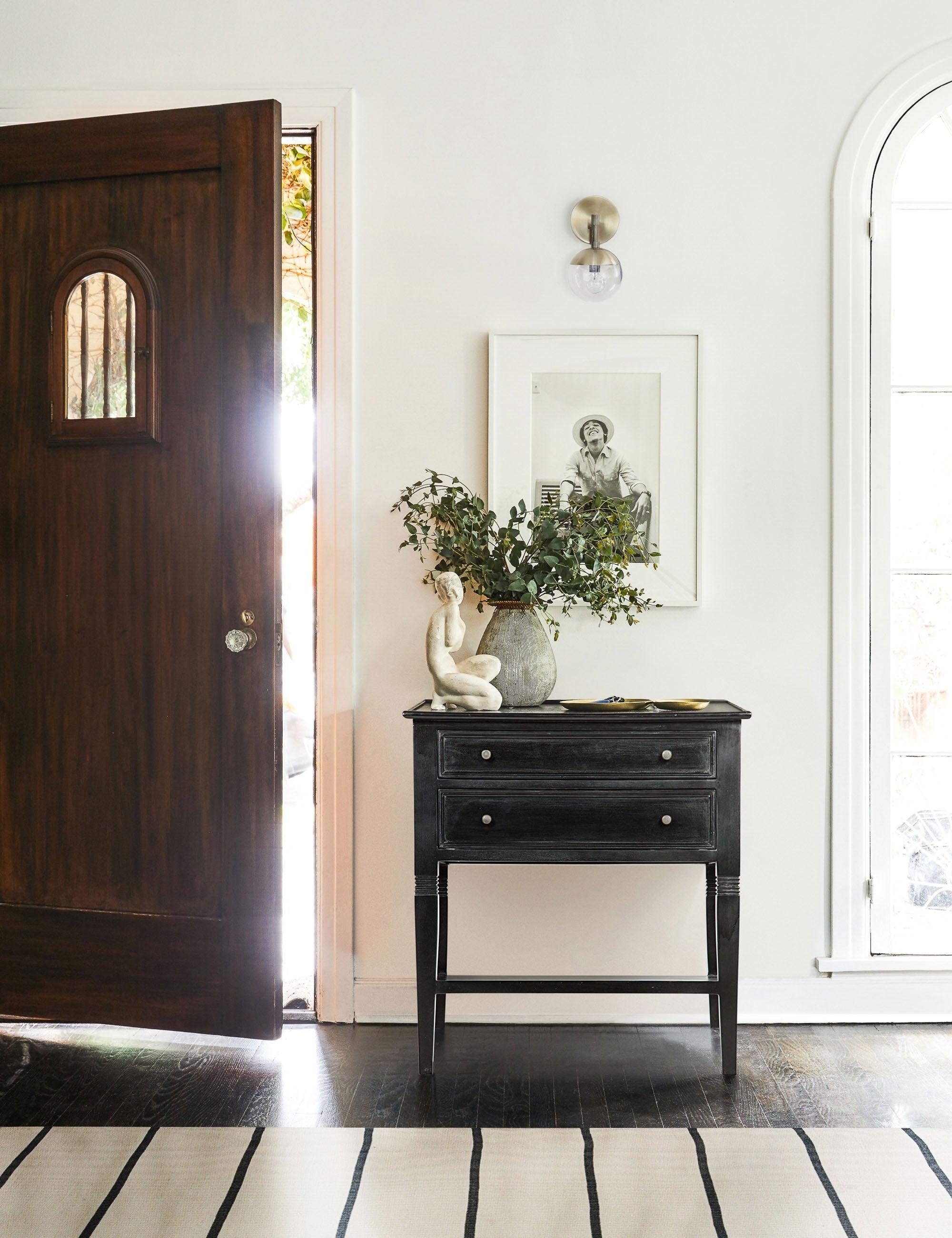 Luna 2 Drawer Nightstand - Hand Rubbed Black