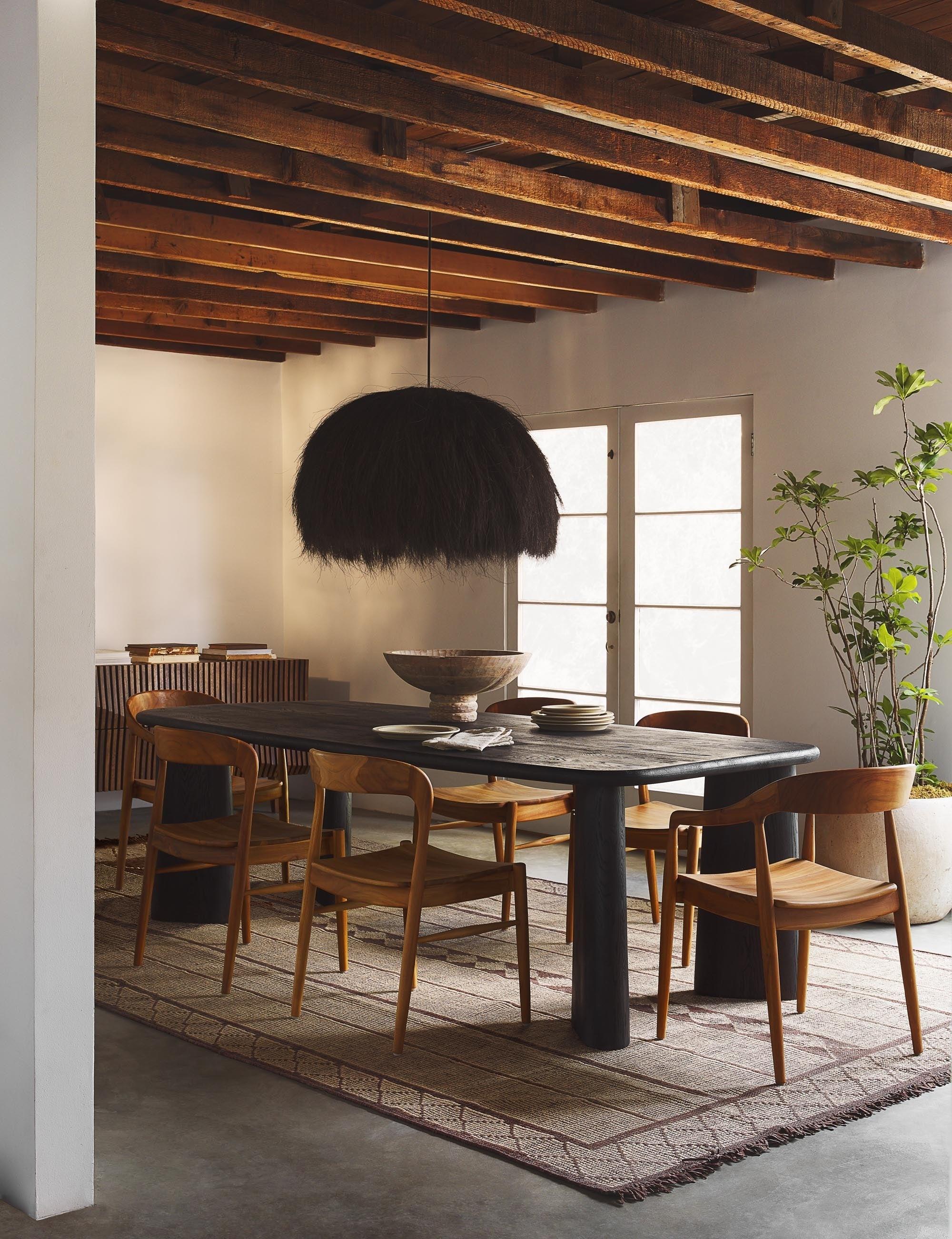 Rustic Reclaimed Wood Round Dining Table for Eight