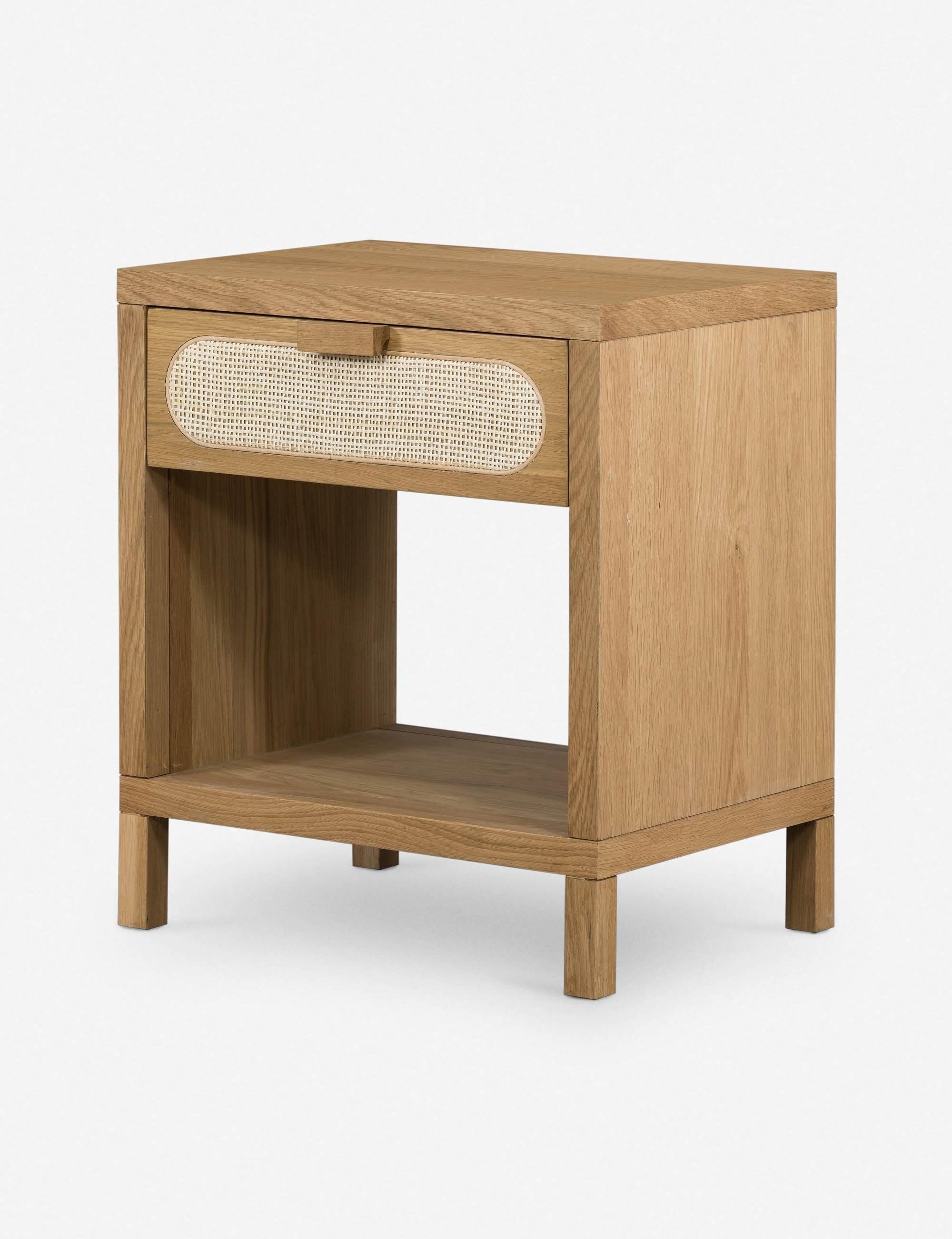 Allegra Honey Oak & Cream Cane Single Drawer Nightstand