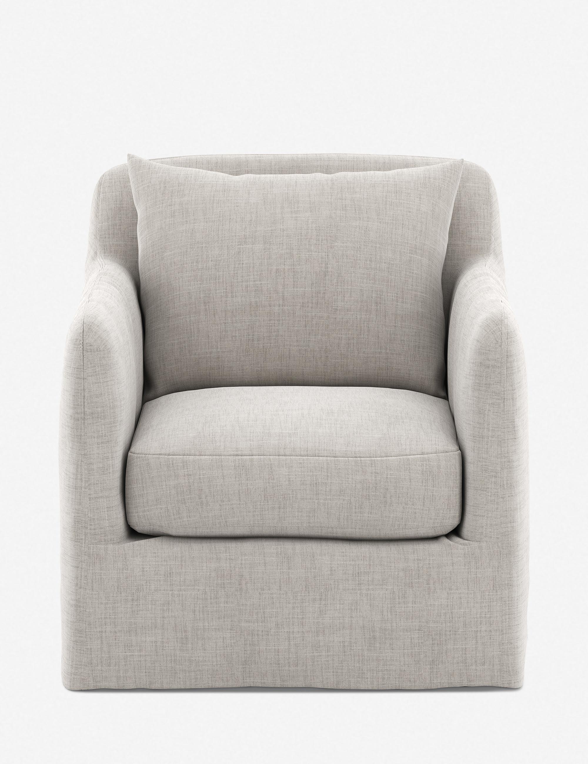 Orlena Outdoor Swivel Chair - Stone Grey