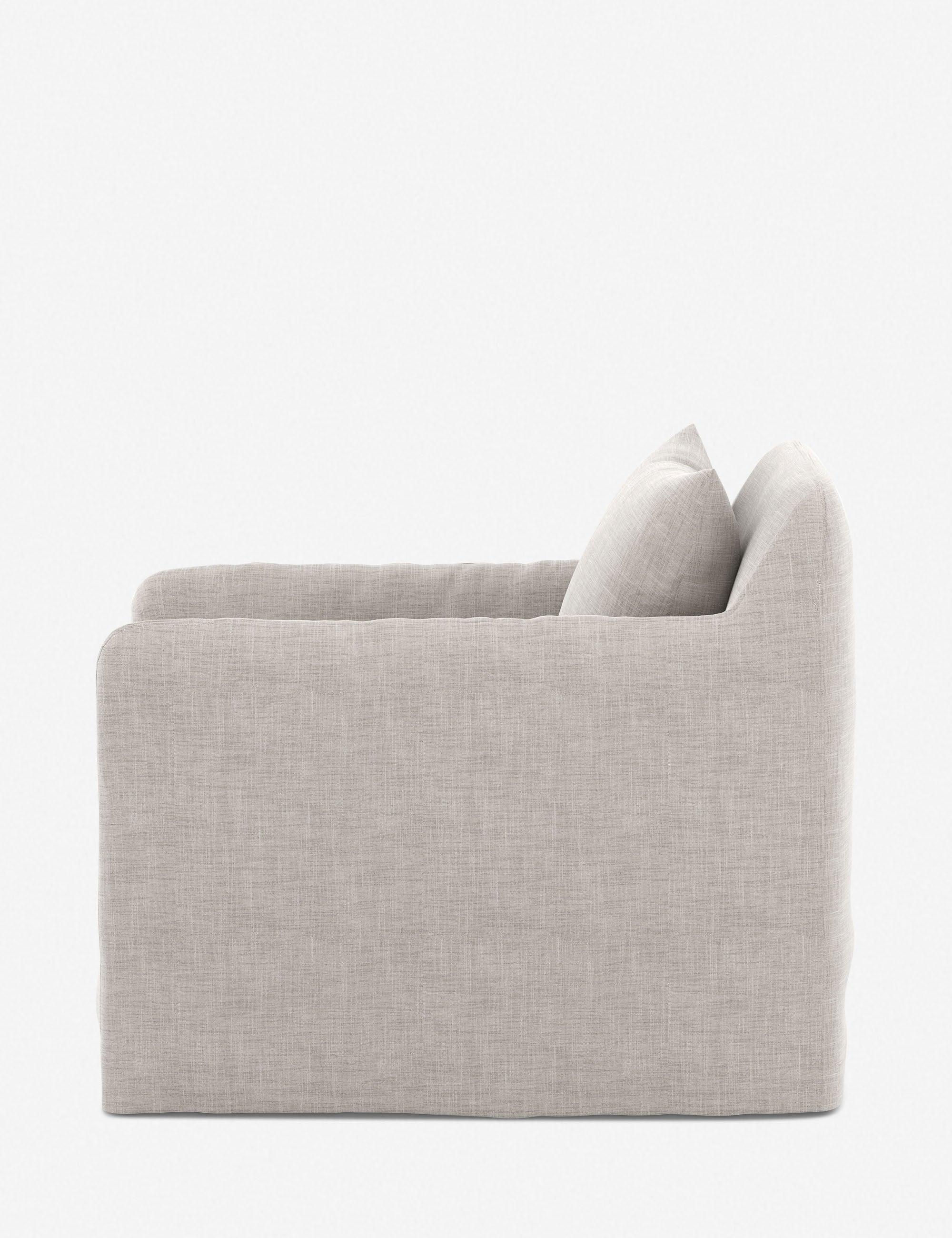 Orlena Outdoor Swivel Chair - Stone Grey