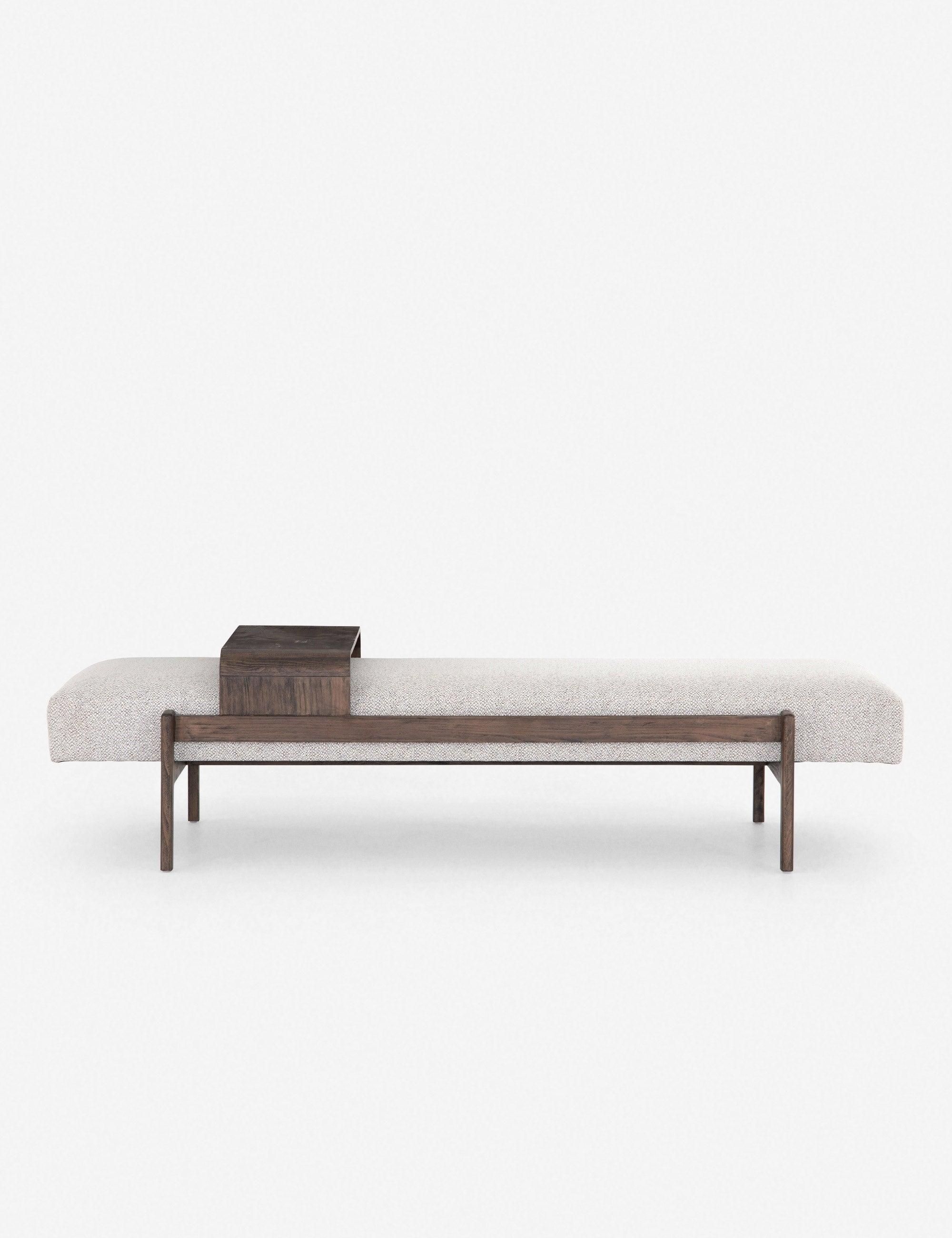 Sienna Vintage Inspired White and Brown Modern Bench