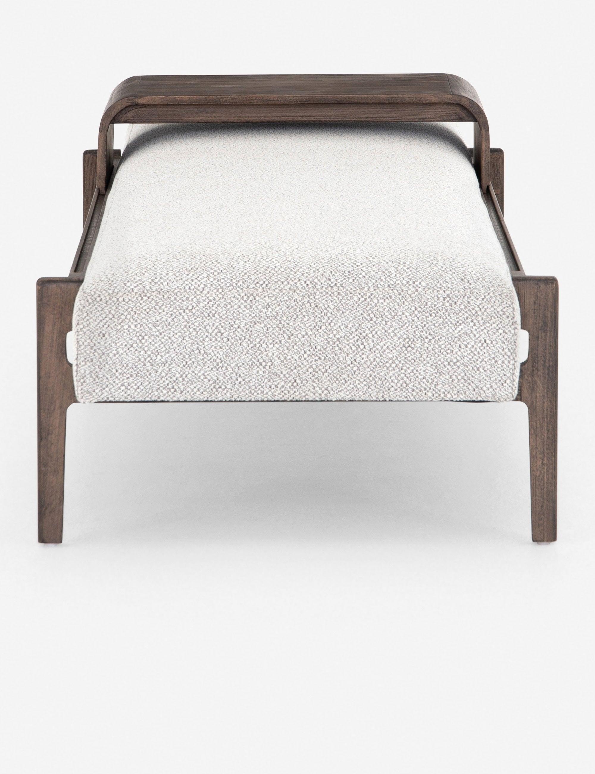 Sienna Vintage Inspired White and Brown Modern Bench