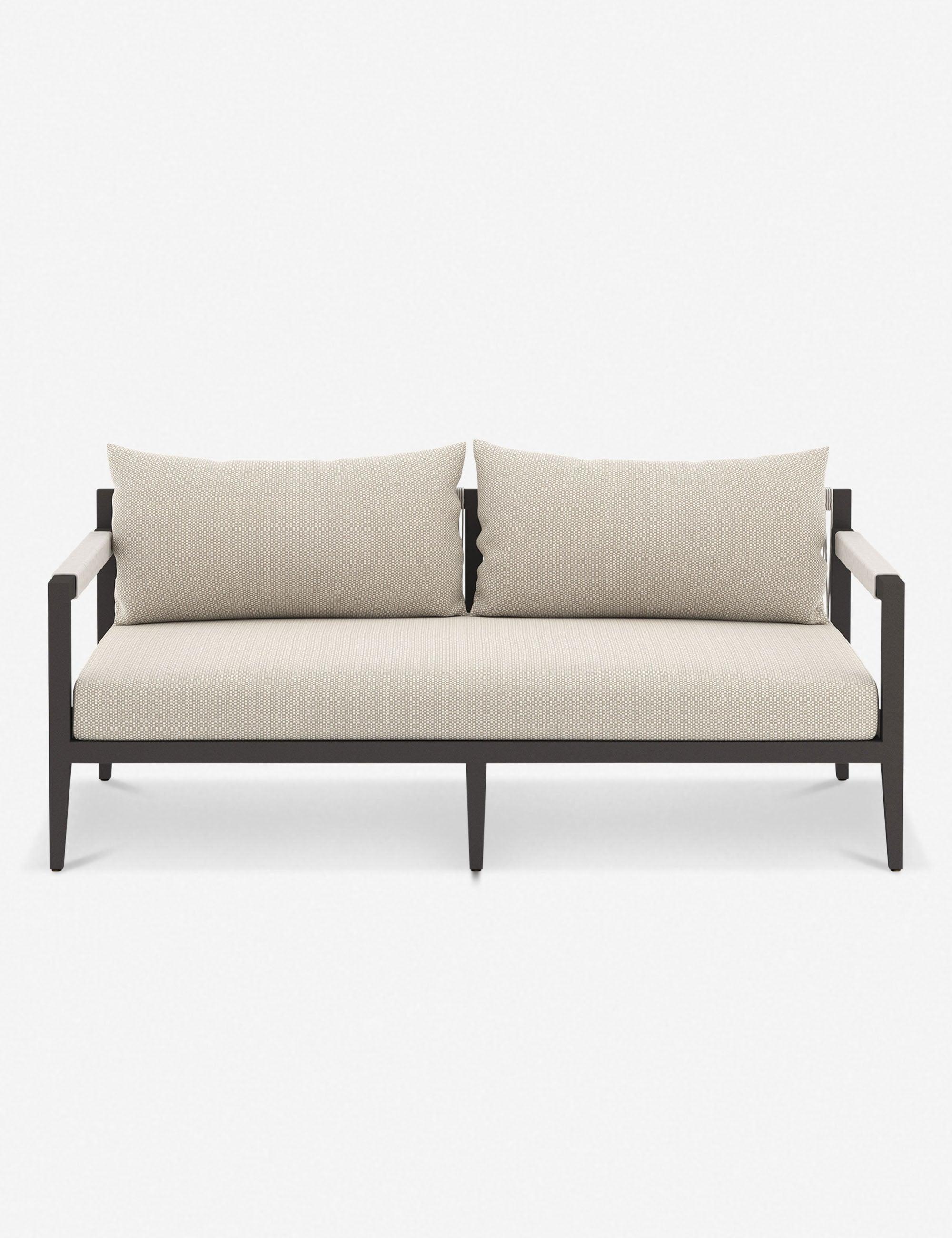 Cadenza Indoor / Outdoor Metal Sofa - Bronze/Sand / 63"W