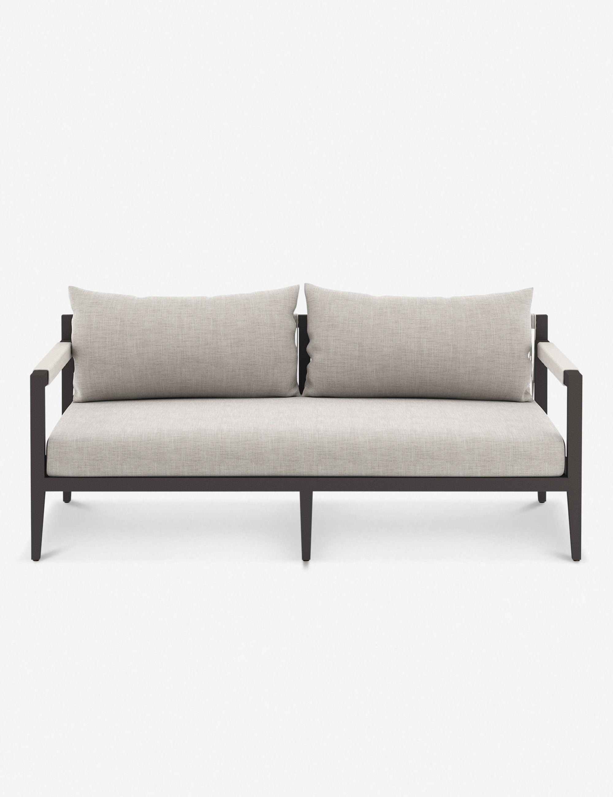 Cadenza Indoor / Outdoor Metal Sofa - Bronze/Gray / 63"W