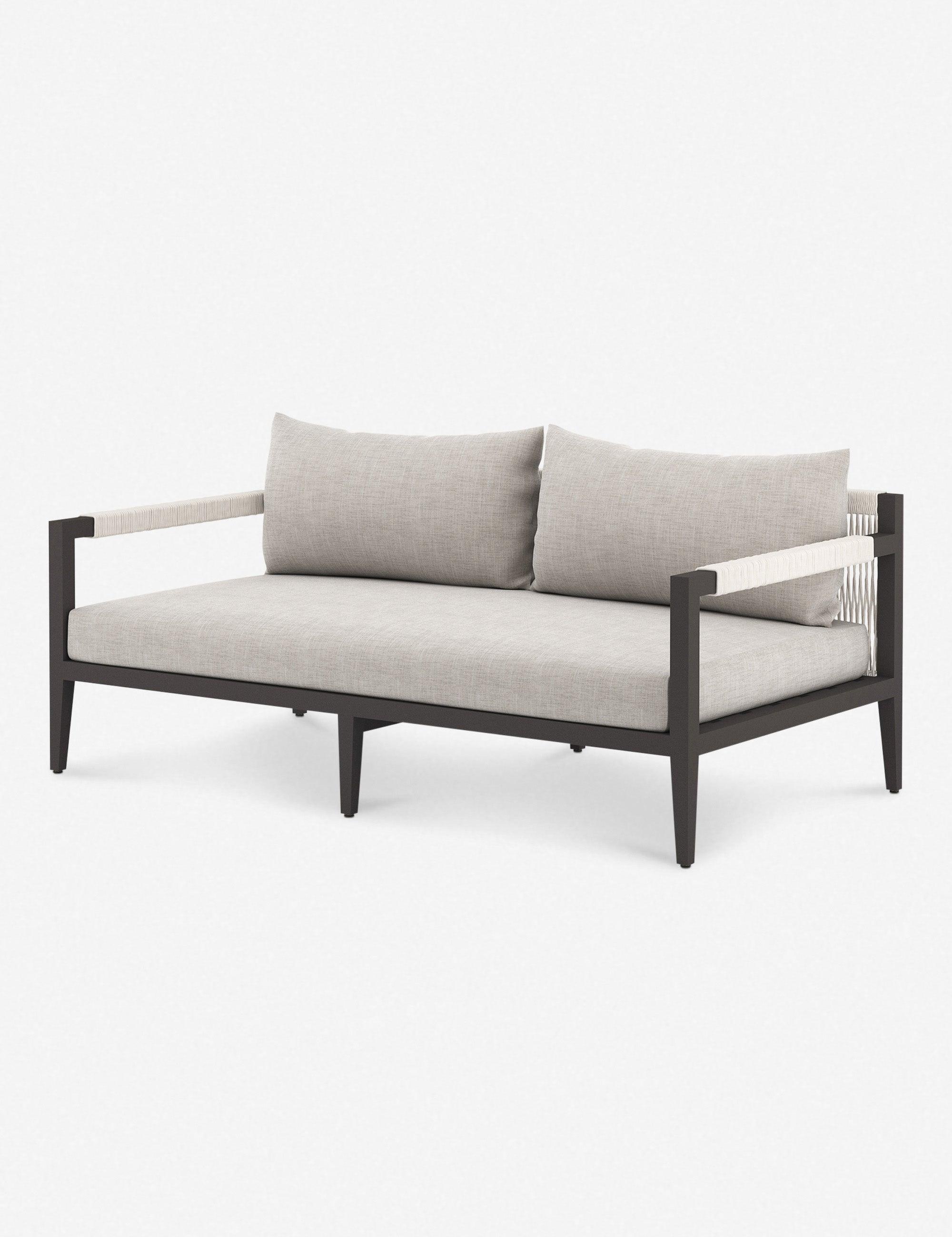 Cadenza Indoor / Outdoor Metal Sofa - Bronze/Gray / 63"W