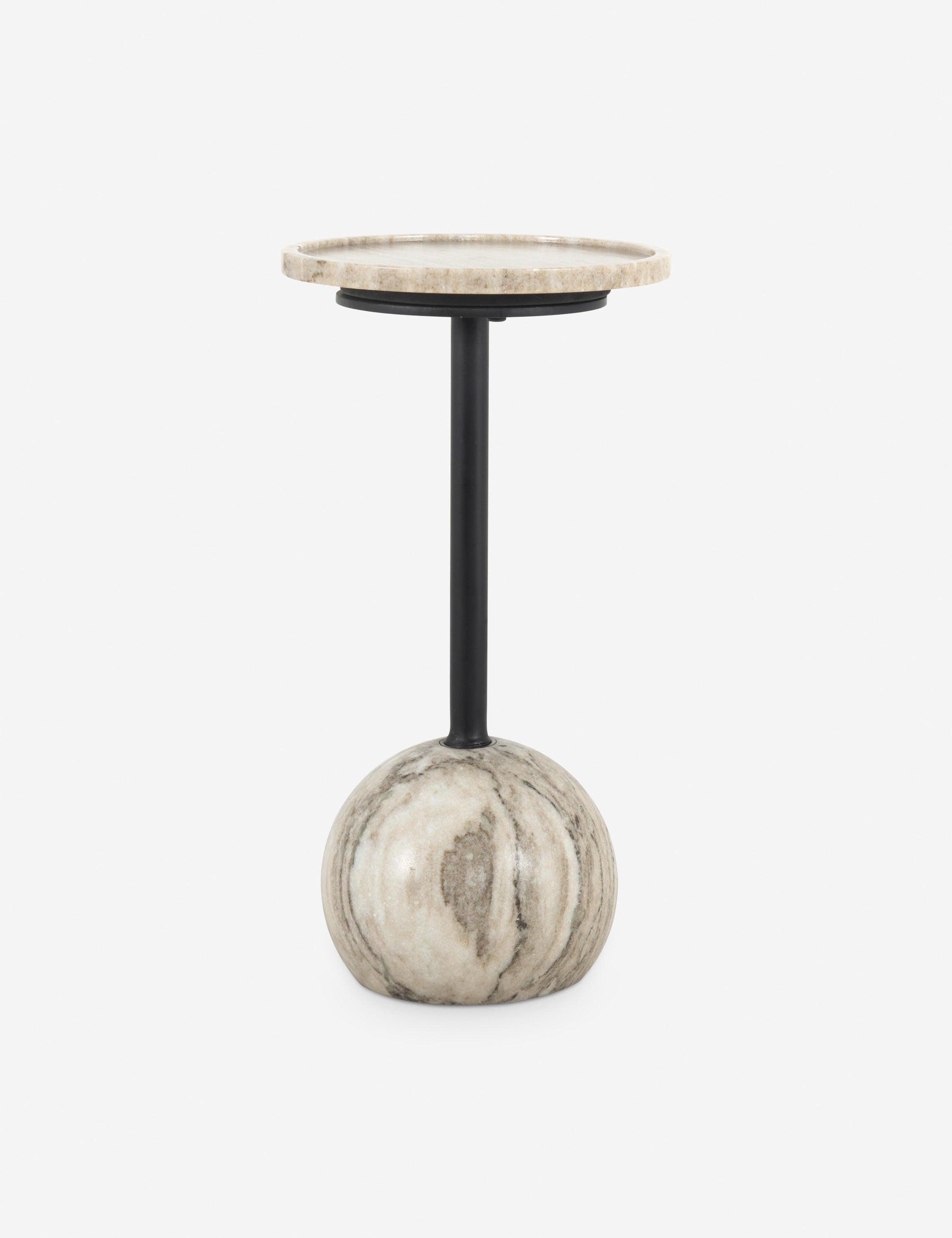 Nicholas Side Table - Antique White Marble