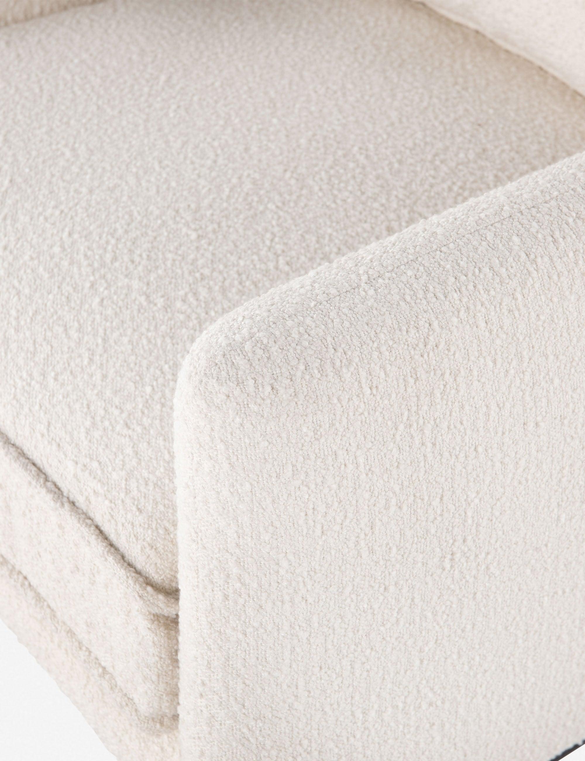 Easton Cream Velvet Contemporary Stationary Chair
