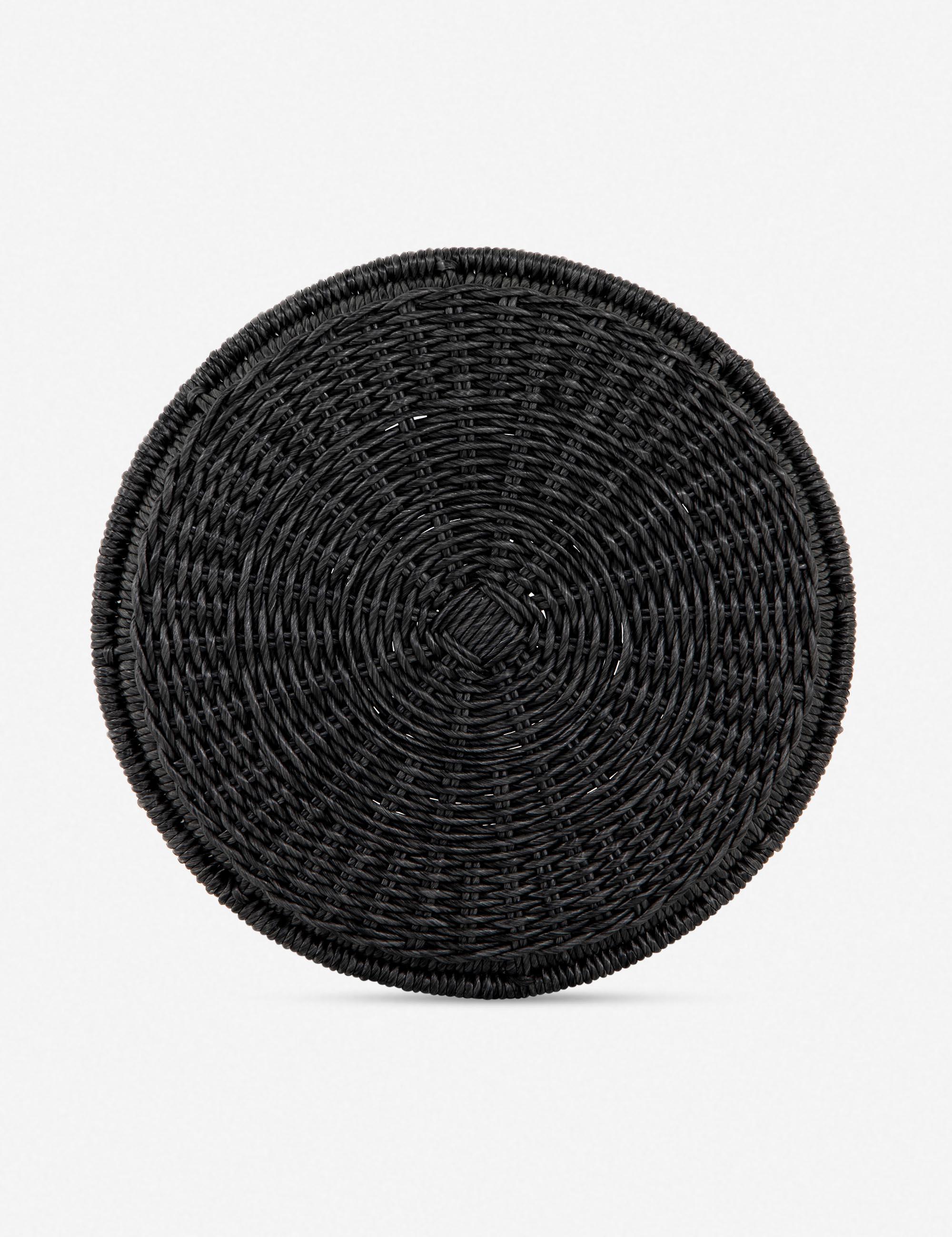 Satomi Dark All-Weather Wicker Round Side Table