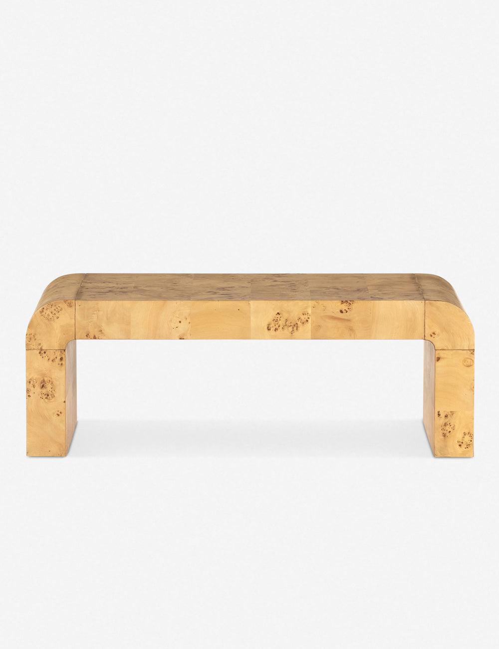 Jenson 45'' Natural Poplar Burl Wood Contemporary Coffee Table