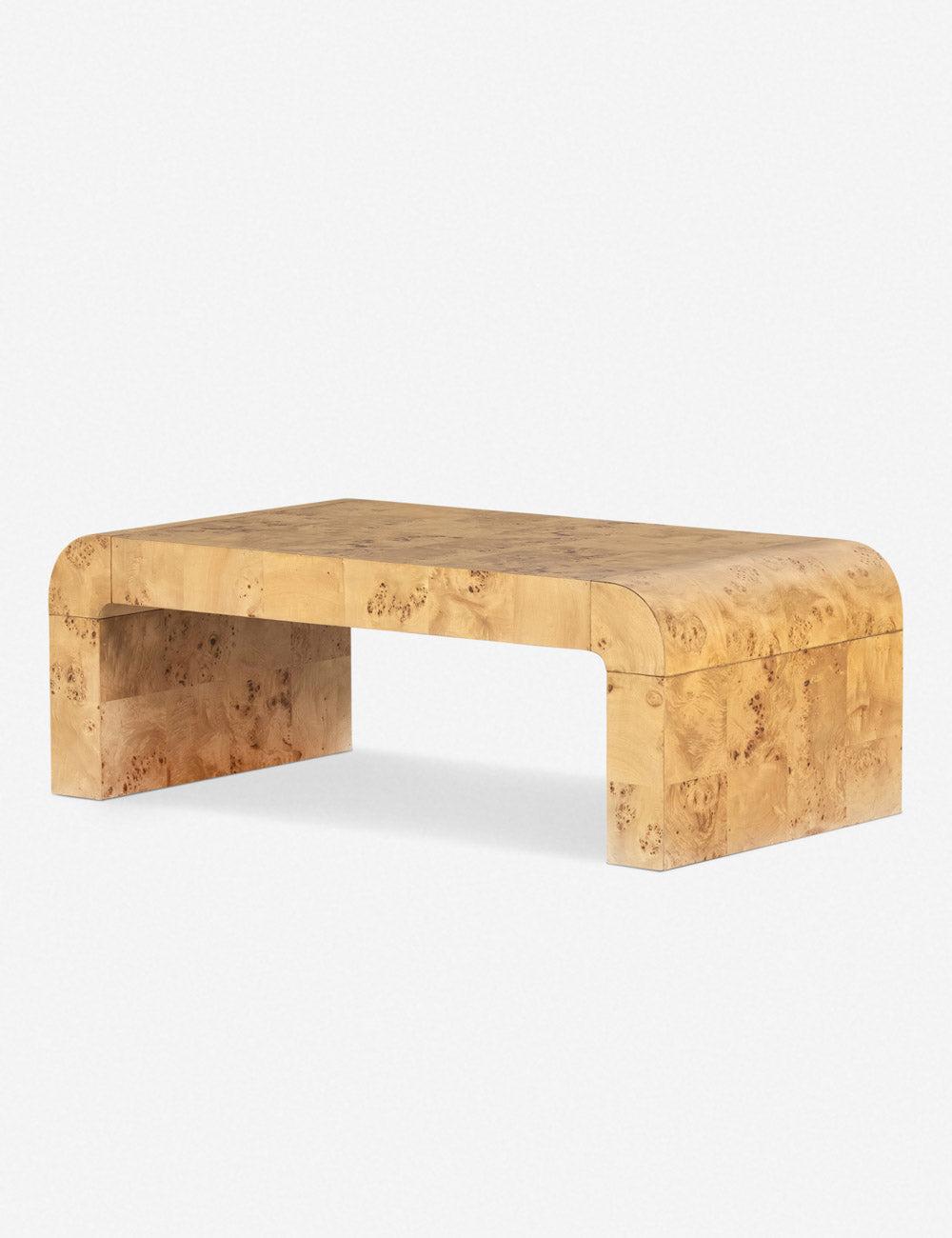 Jenson 45'' Natural Poplar Burl Wood Contemporary Coffee Table