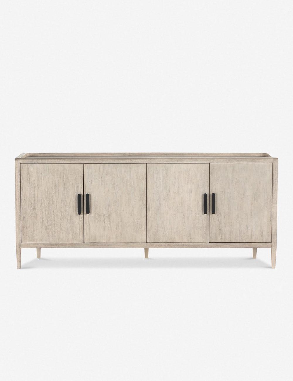 Arlo Transitional Mahogany Sideboard with Metal Handles - Gray