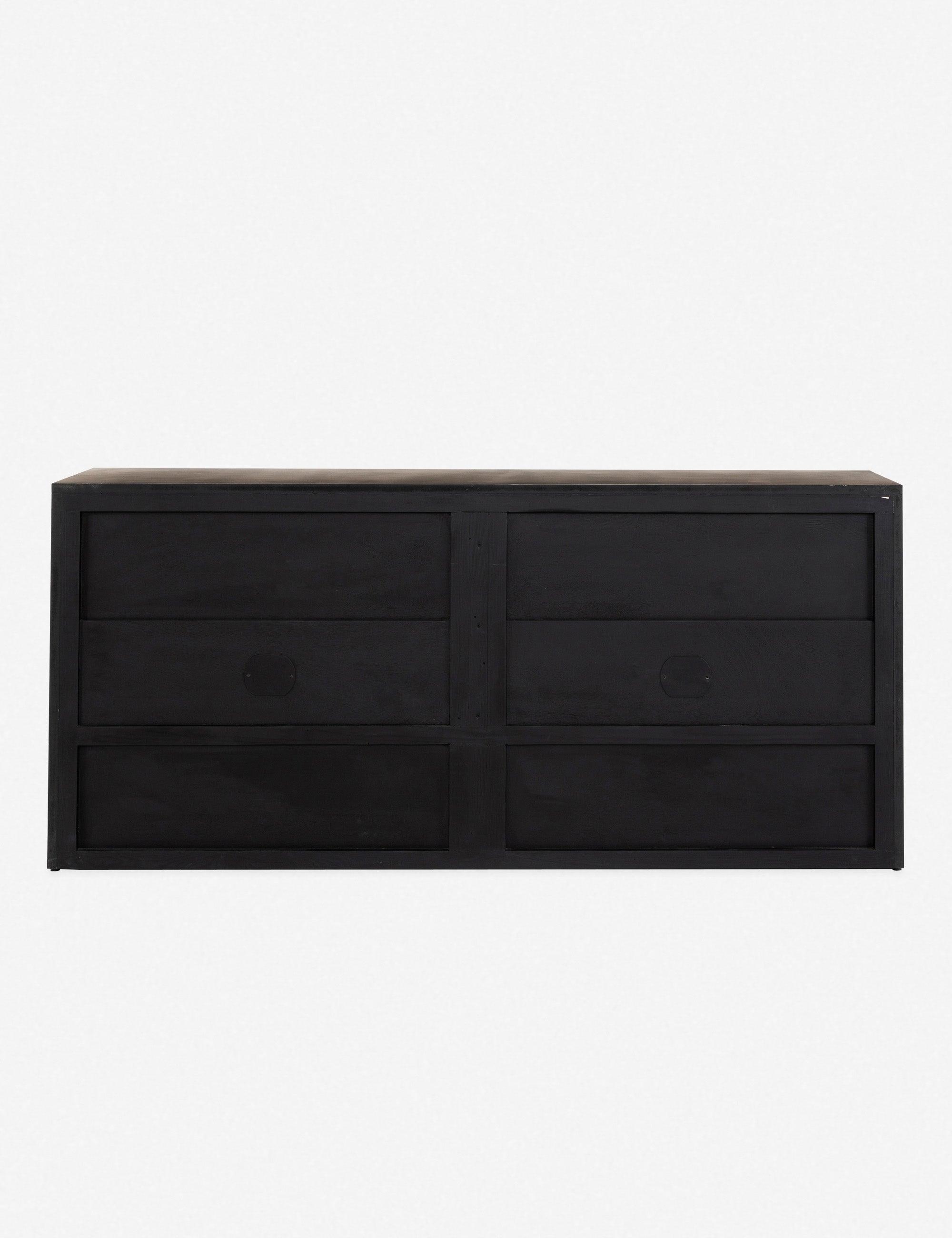 Contemporary Loros 71'' Black and Gray Iron Sideboard