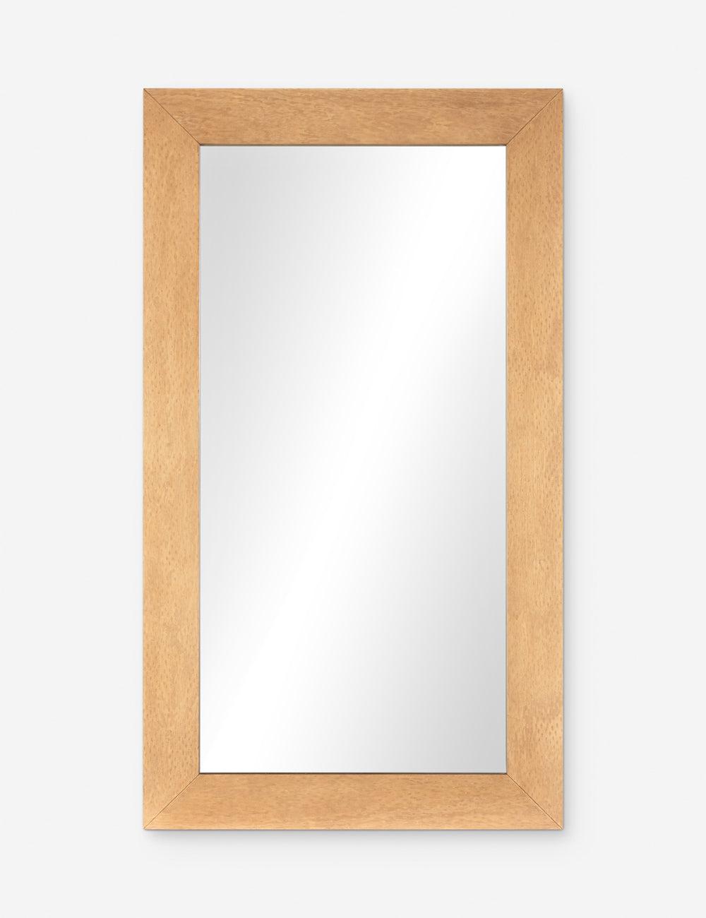 Larkin Burl Wood Floor Mirror - Burl Wood