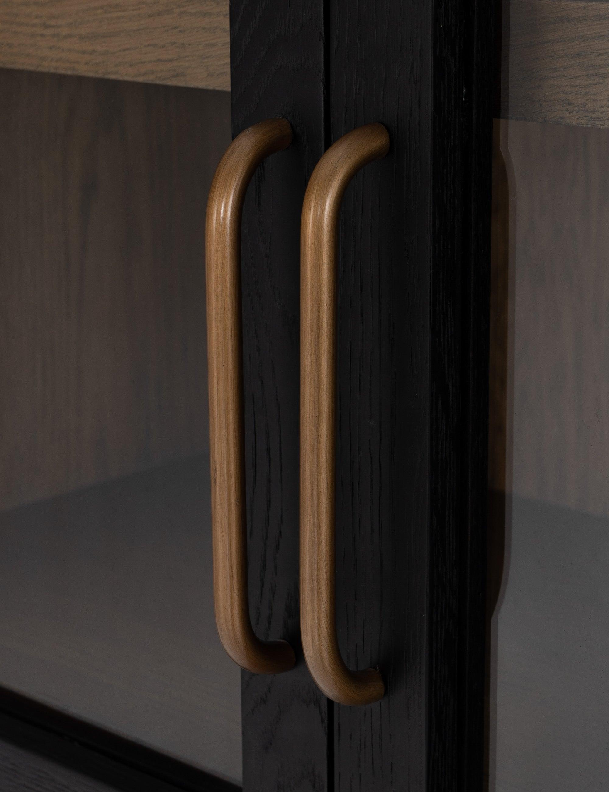 Apolline Curio Cabinet - Oak and Black