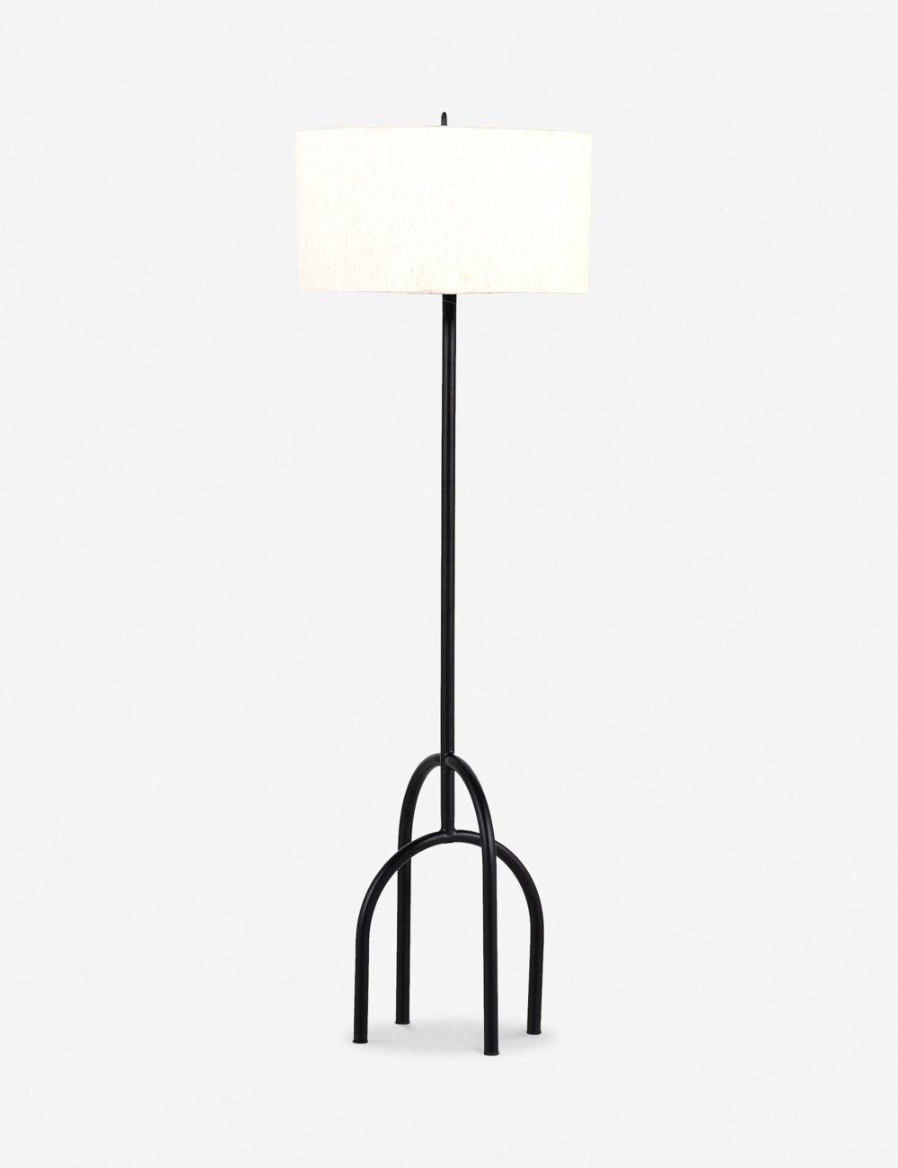 Arcadian Matte Black 63" Tubular Iron Floor Lamp