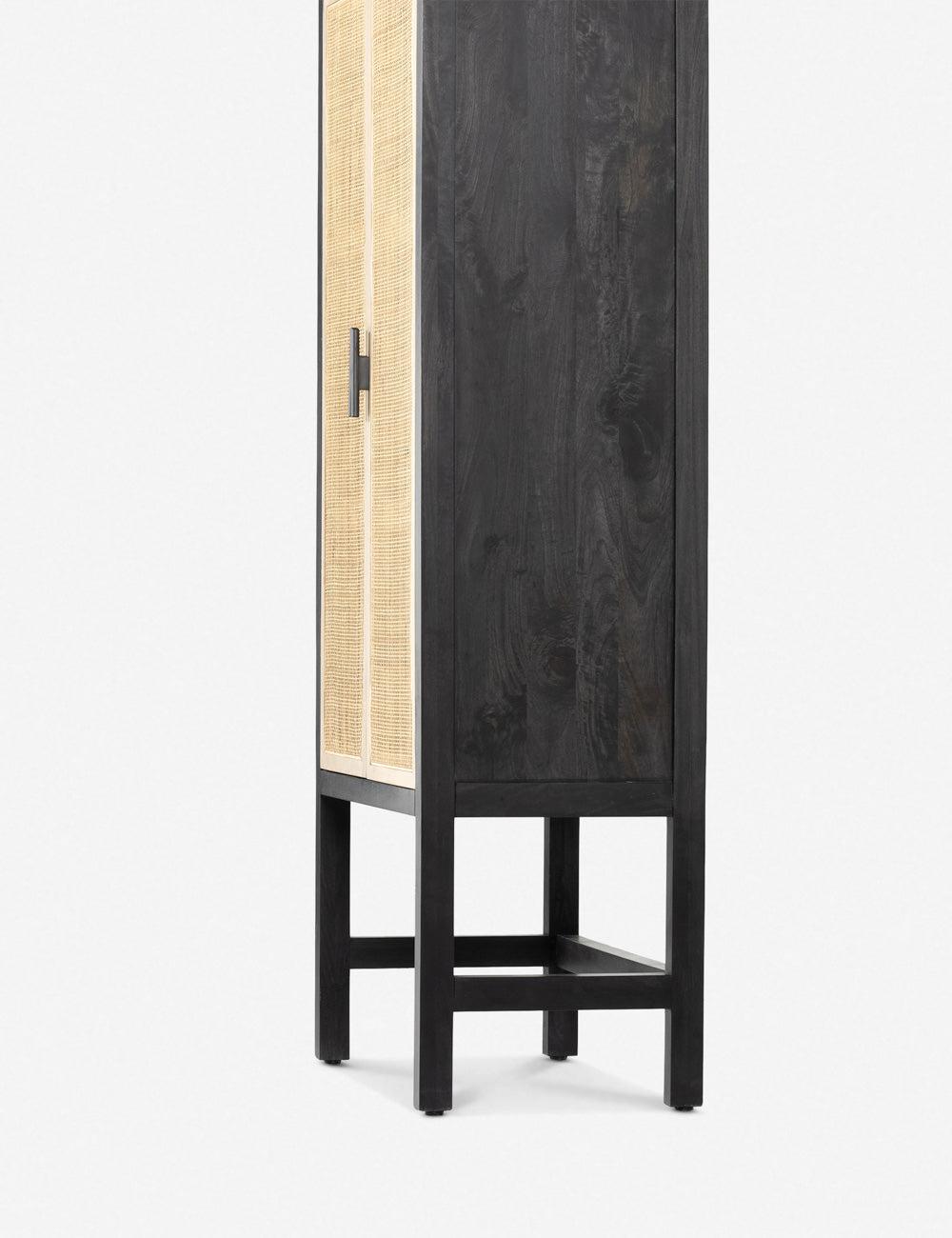 Hannah Narrow Cabinet - Black and Natural