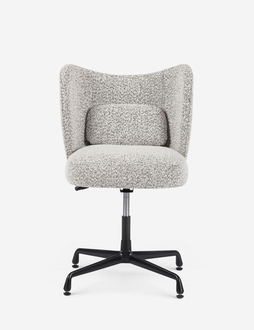 Plato Modern Gray Boucle Fabric Task Chair with Swivel Base