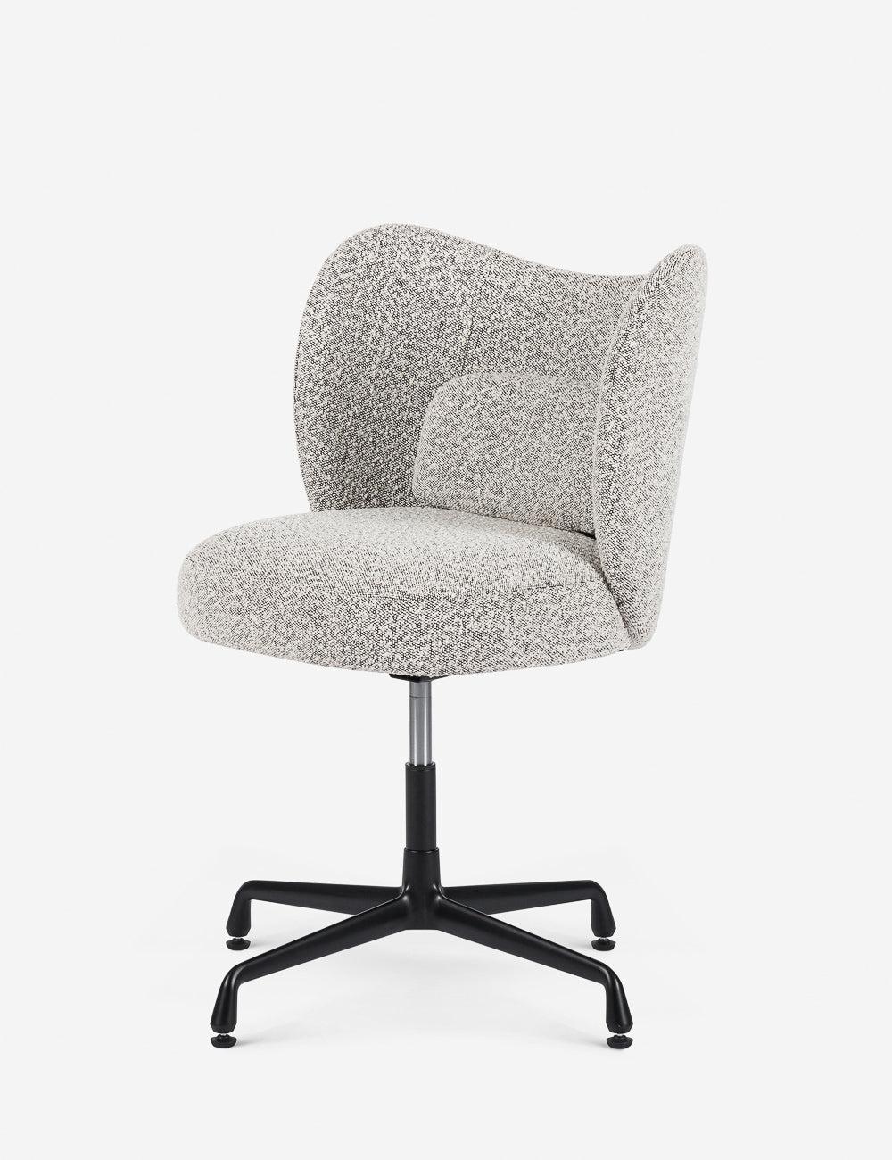 Plato Modern Gray Boucle Fabric Task Chair with Swivel Base