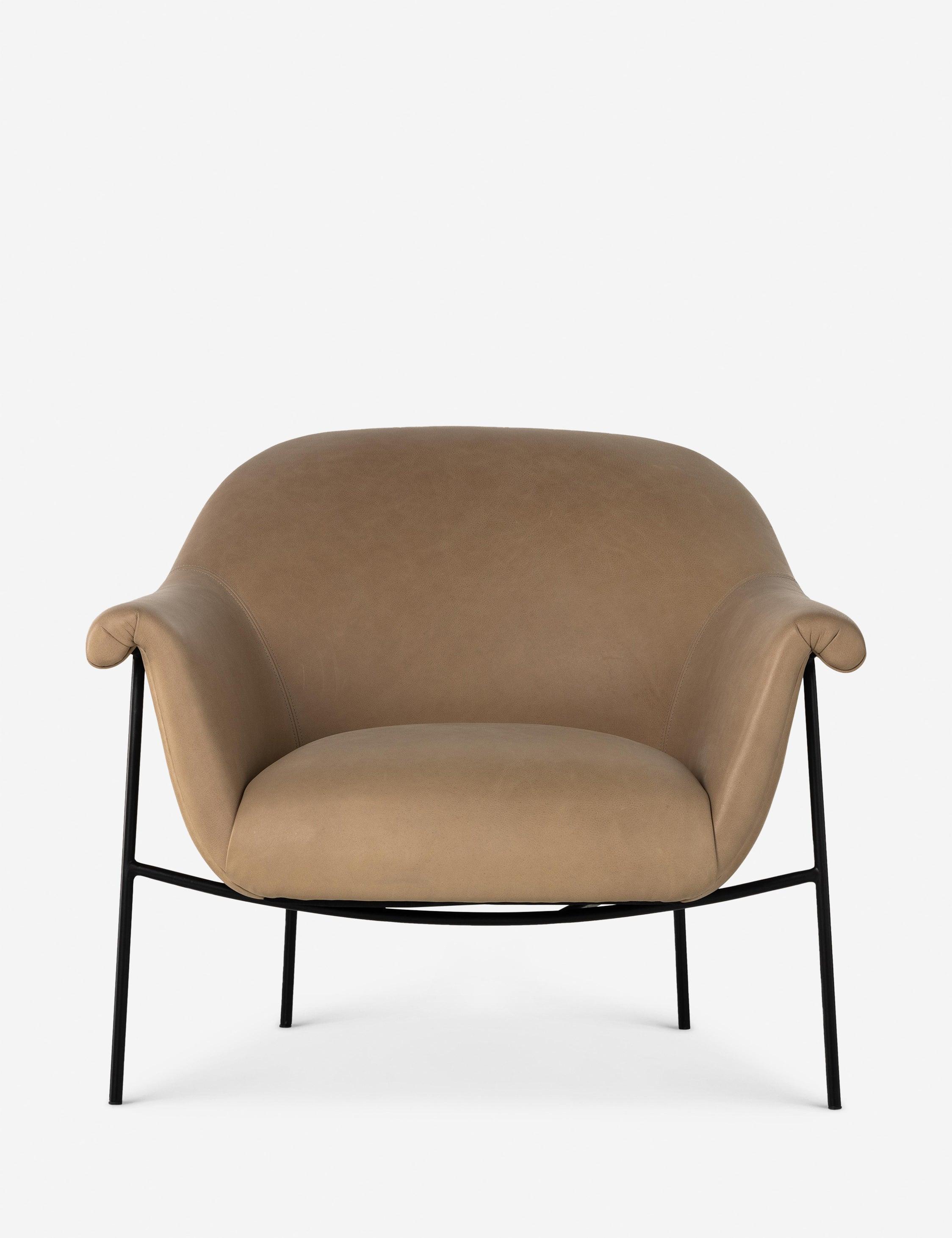 Penelope Accent Chair - Taupe Leather