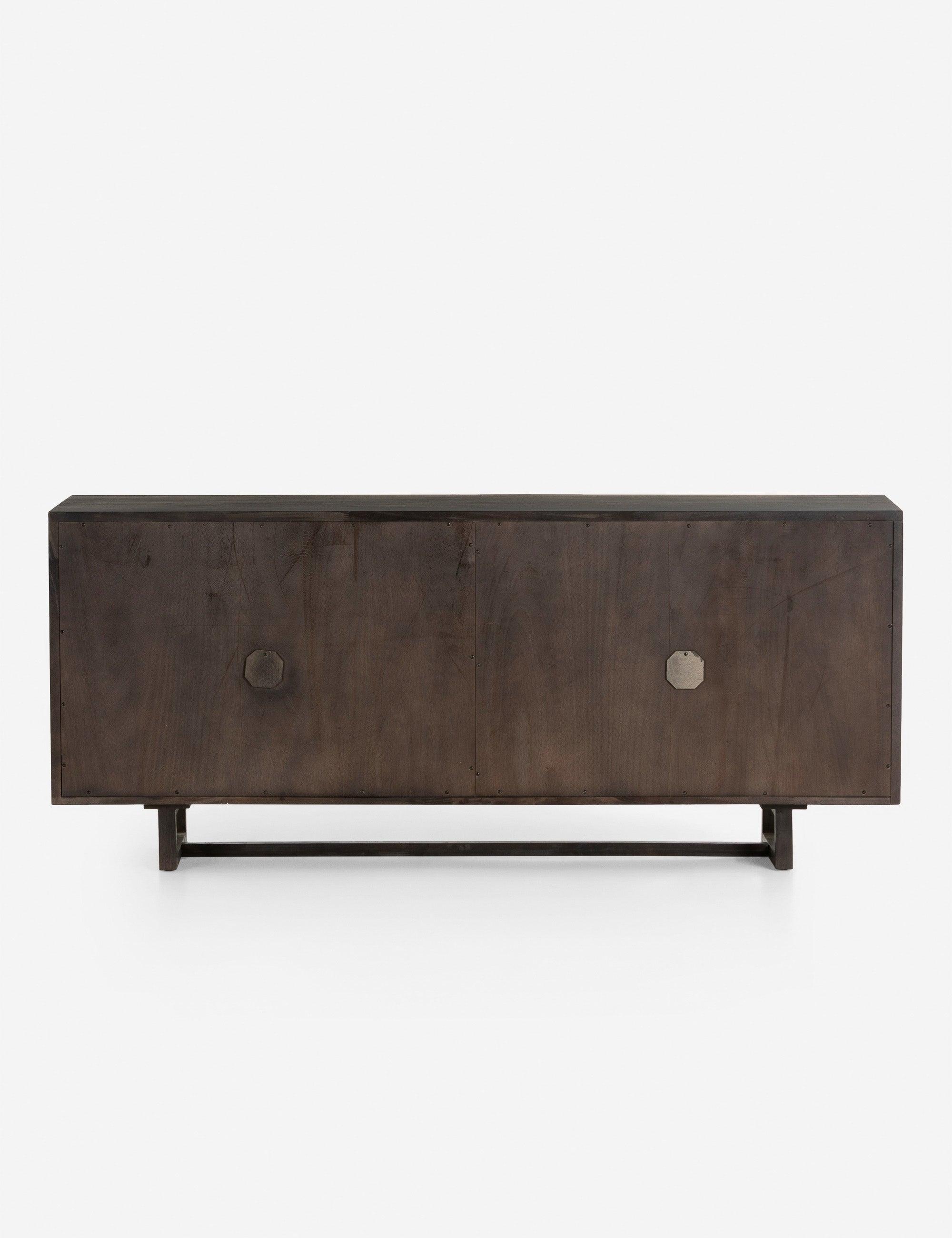 Clarita Mid-Century Modern Black Mango and Cane 72'' Sideboard