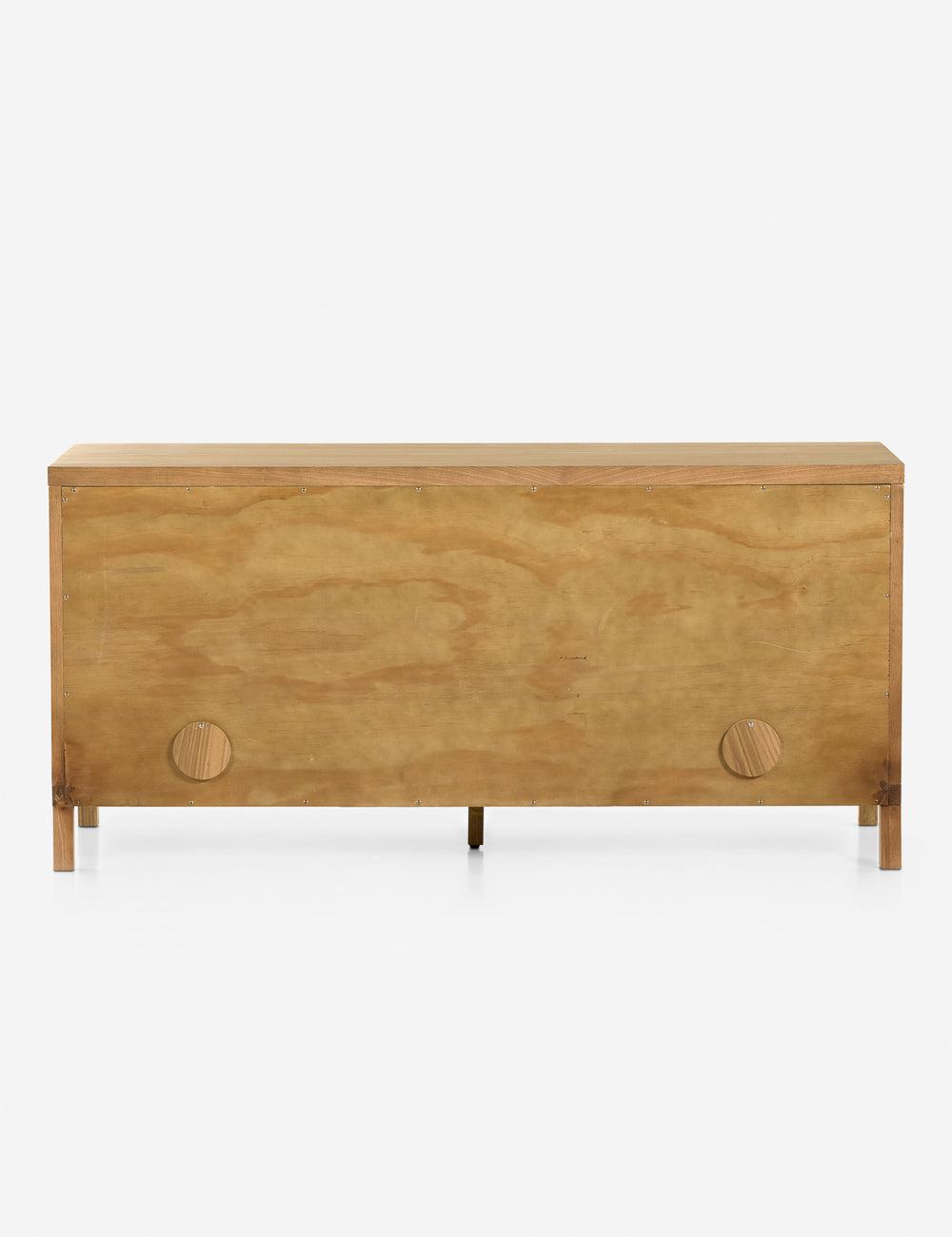 Honey Oak 65'' Transitional Filing Sideboard with Cane Paneling