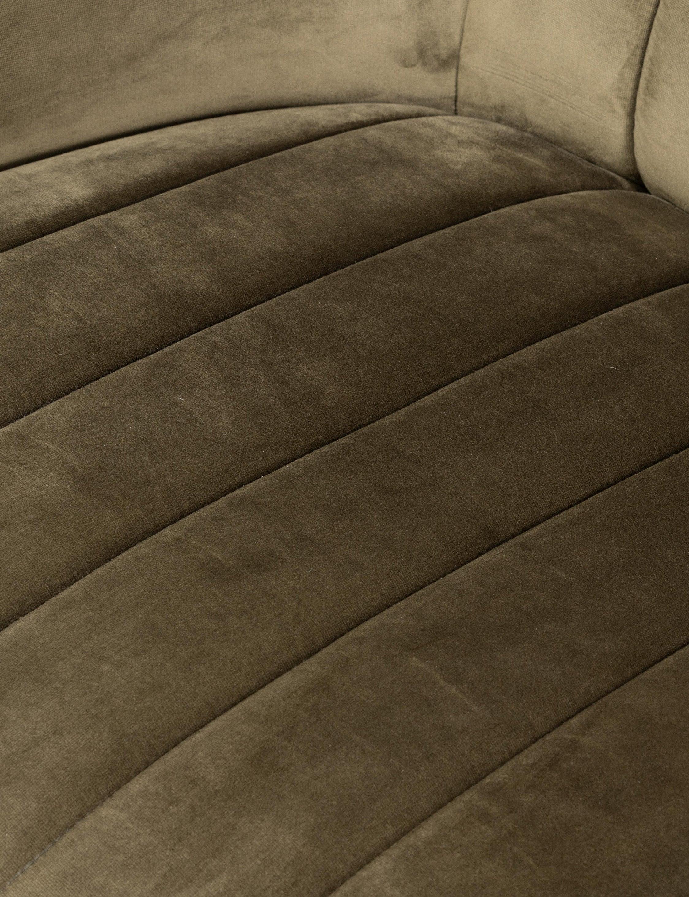 Beatrice Swivel Chair - Olive Velvet