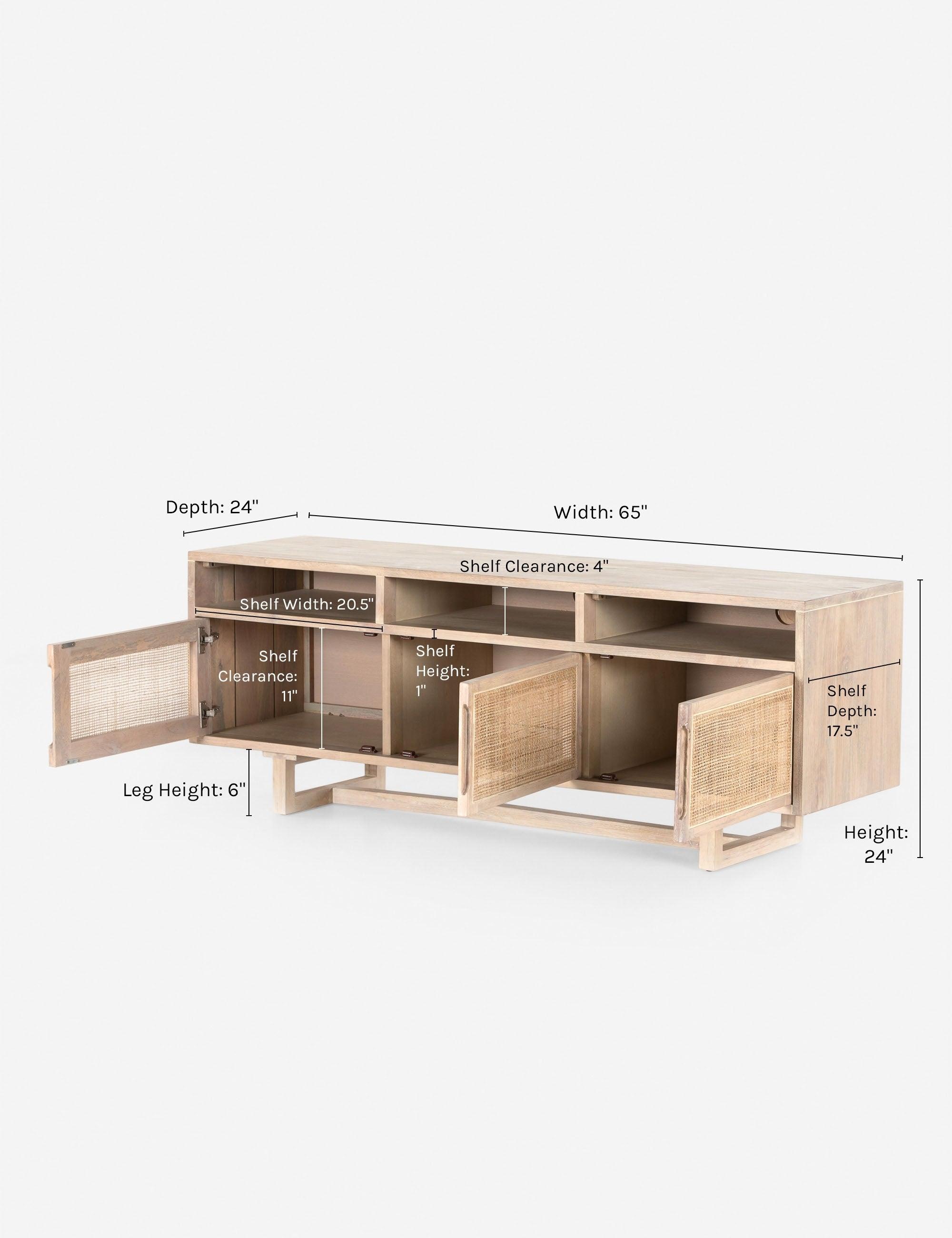 Margot Media Console - Whitewash