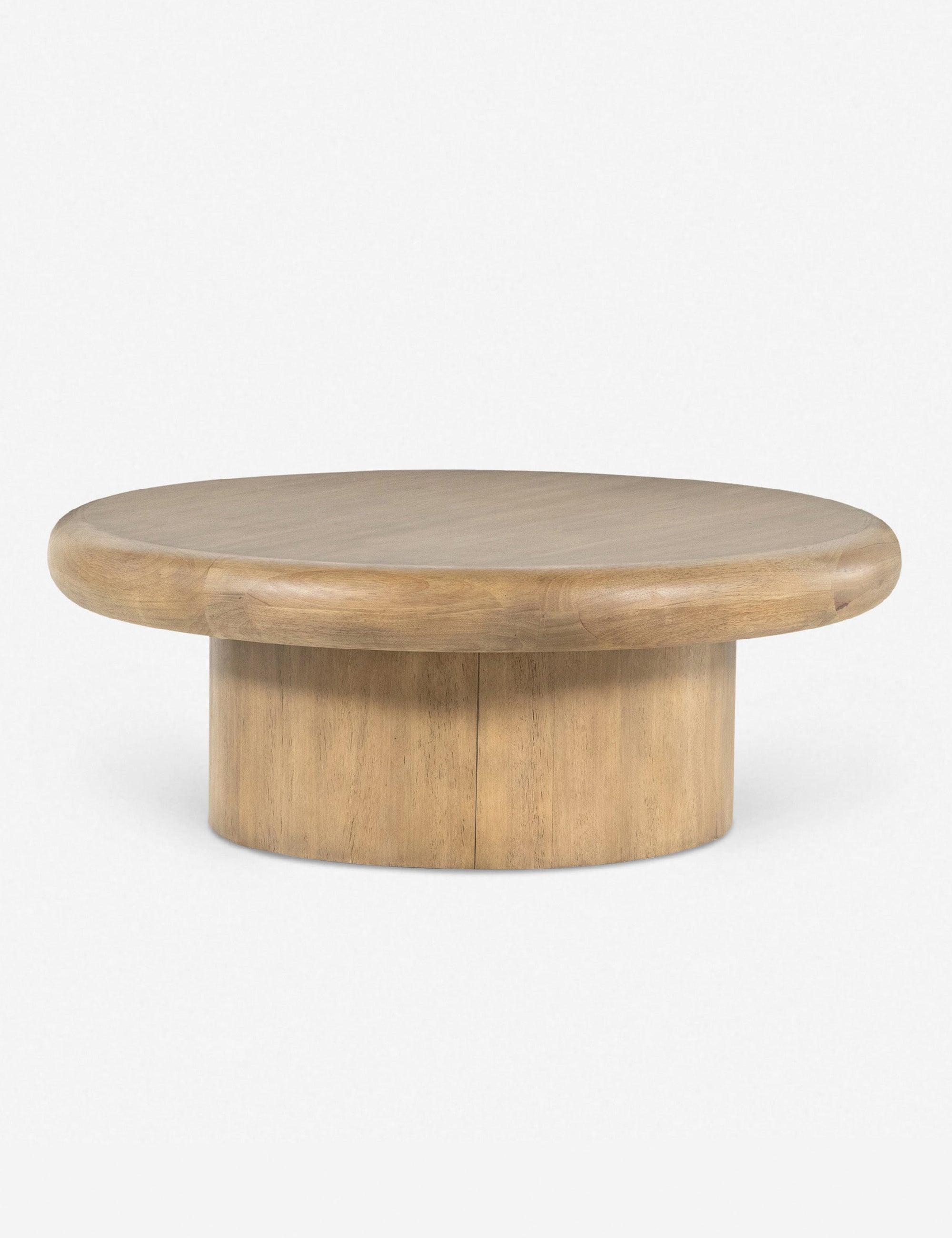 Contemporary Bolton 42" Round Burnished Wood Coffee Table