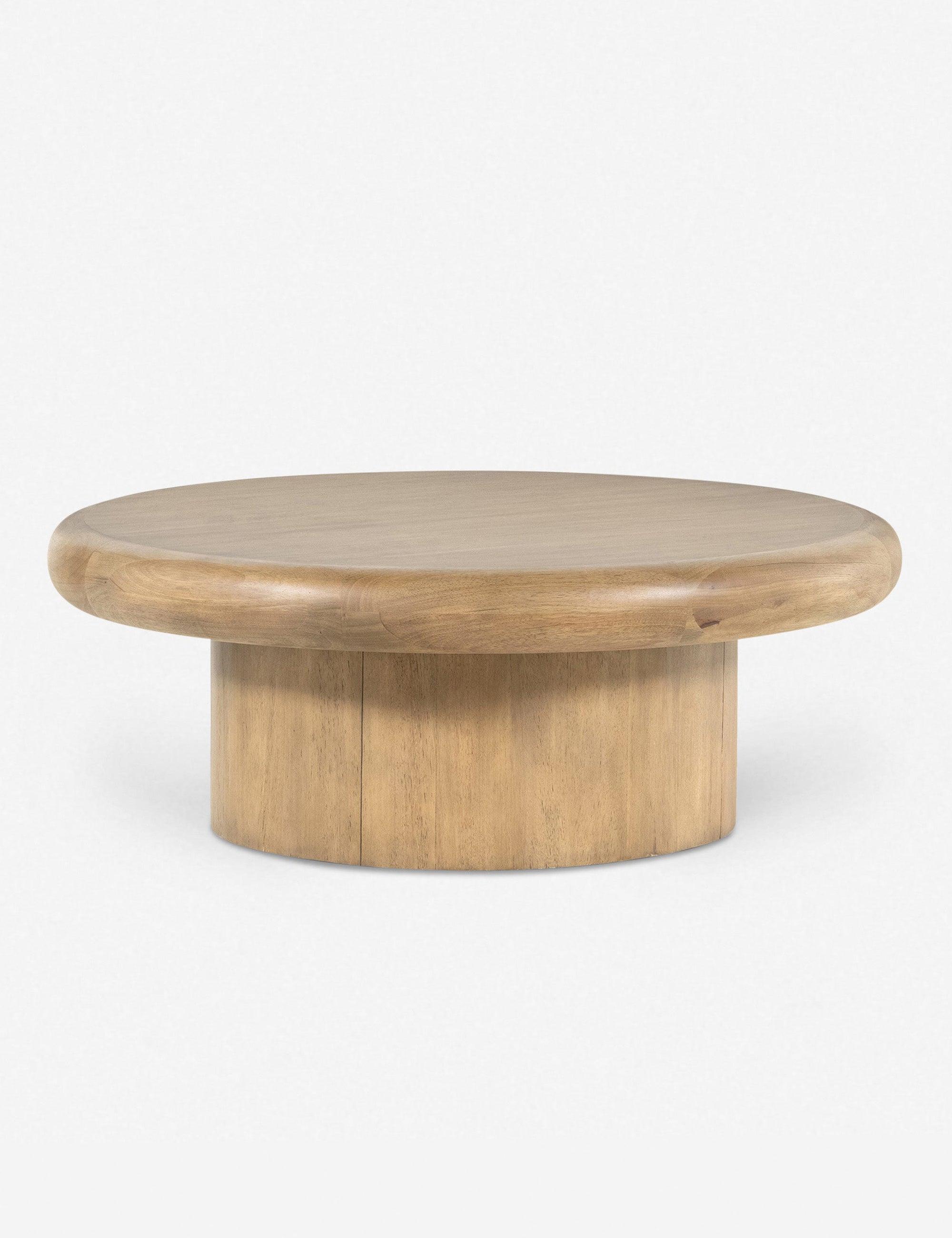 Contemporary Bolton 42" Round Burnished Wood Coffee Table