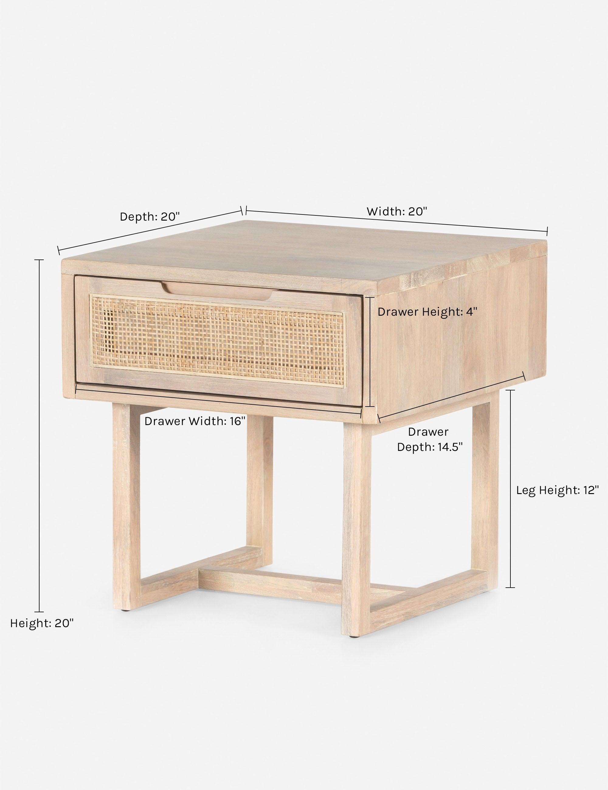 Margot Nightstand - Whitewash